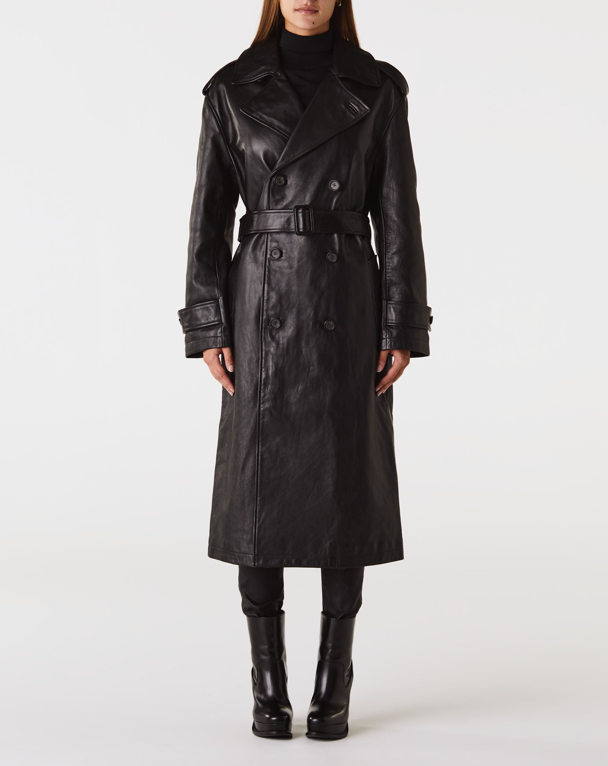 Oversized Leather Trench