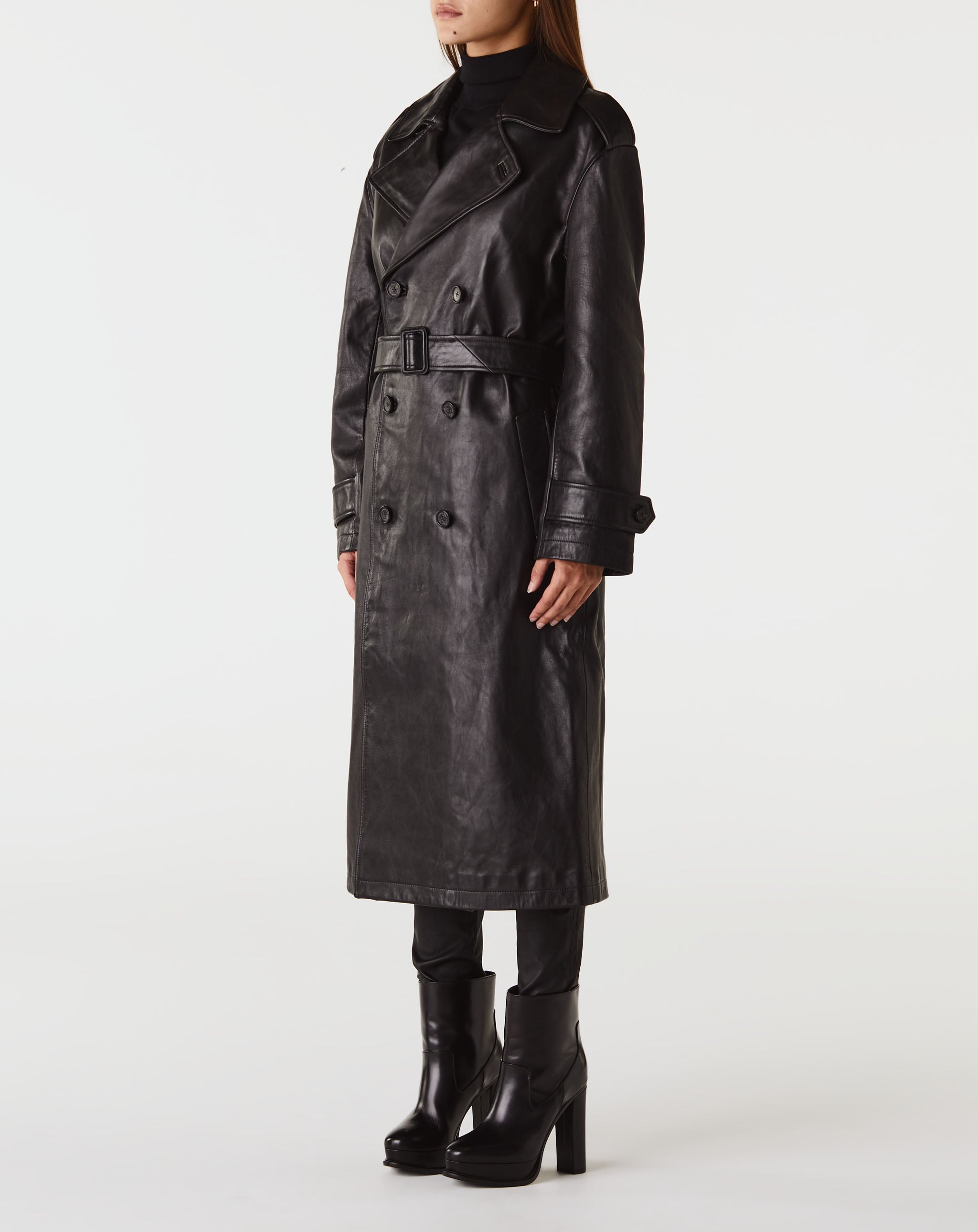 Oversized Leather Trench