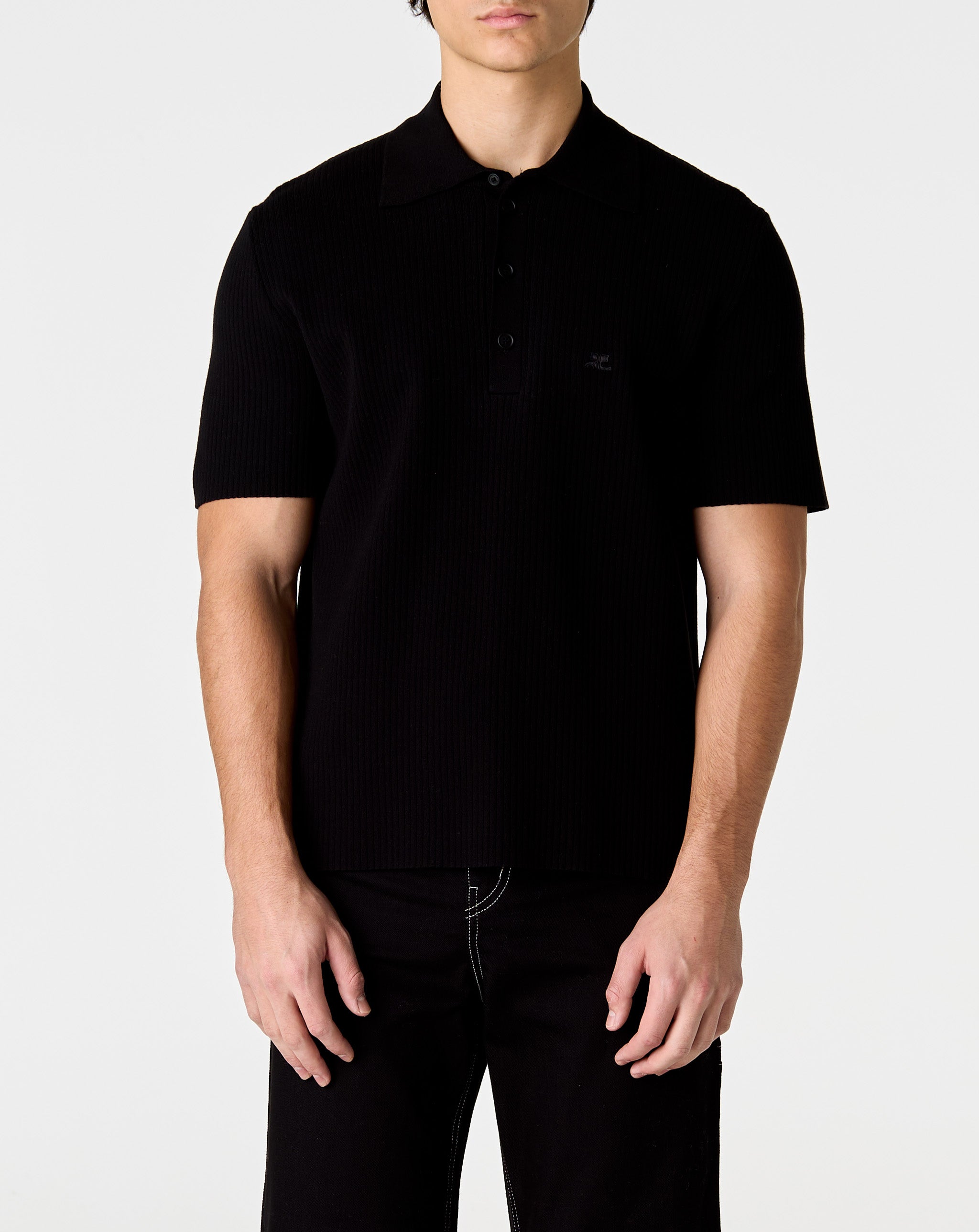 Rib Knit Polo