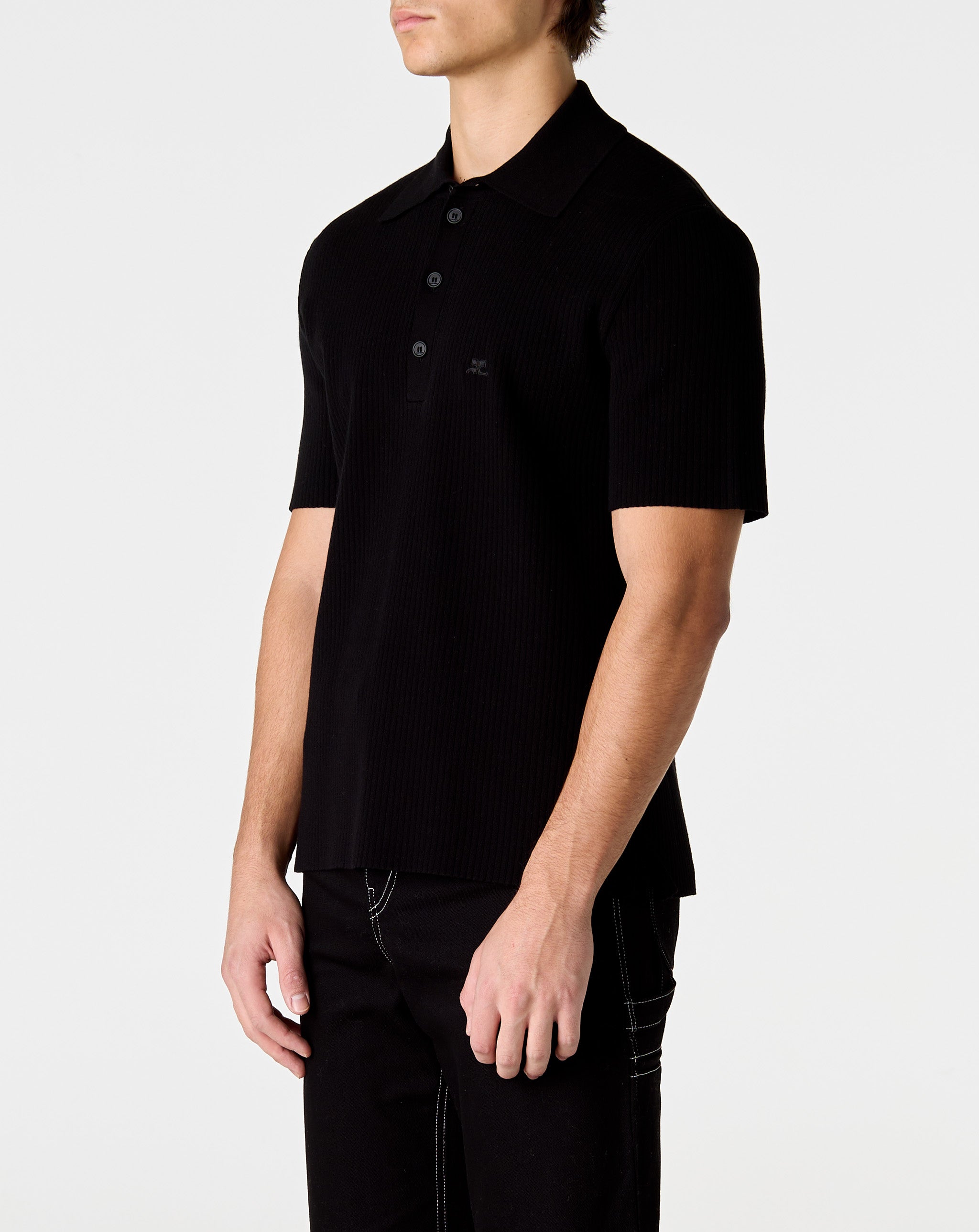 Rib Knit Polo