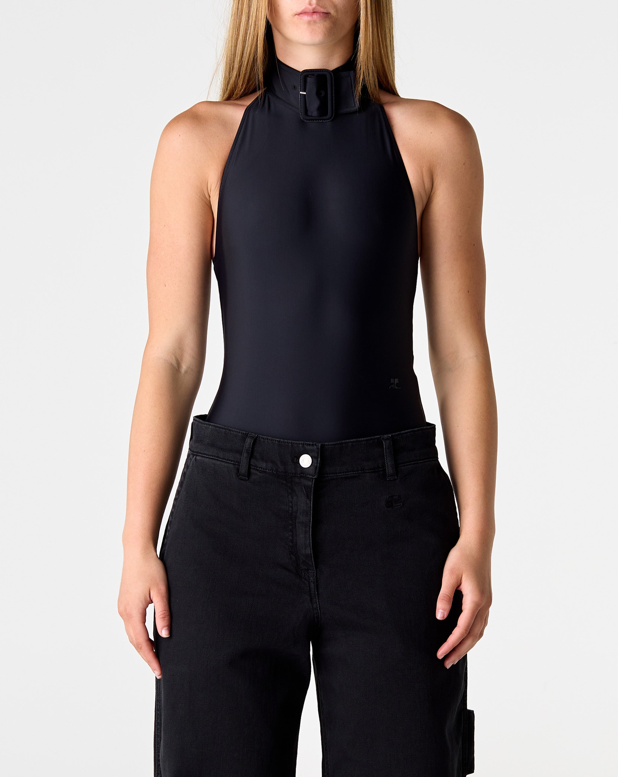 Buckle Tech Crepe Bodysuit