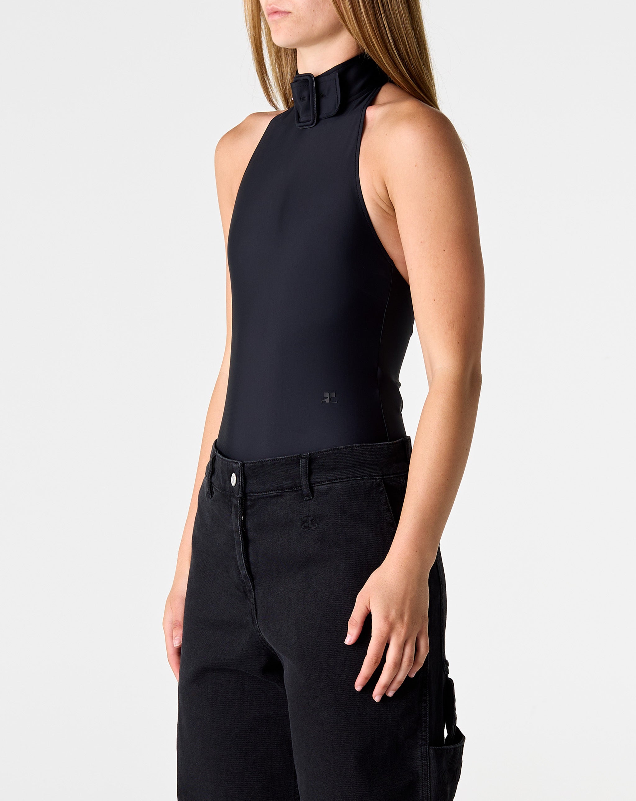 Buckle Tech Crepe Bodysuit