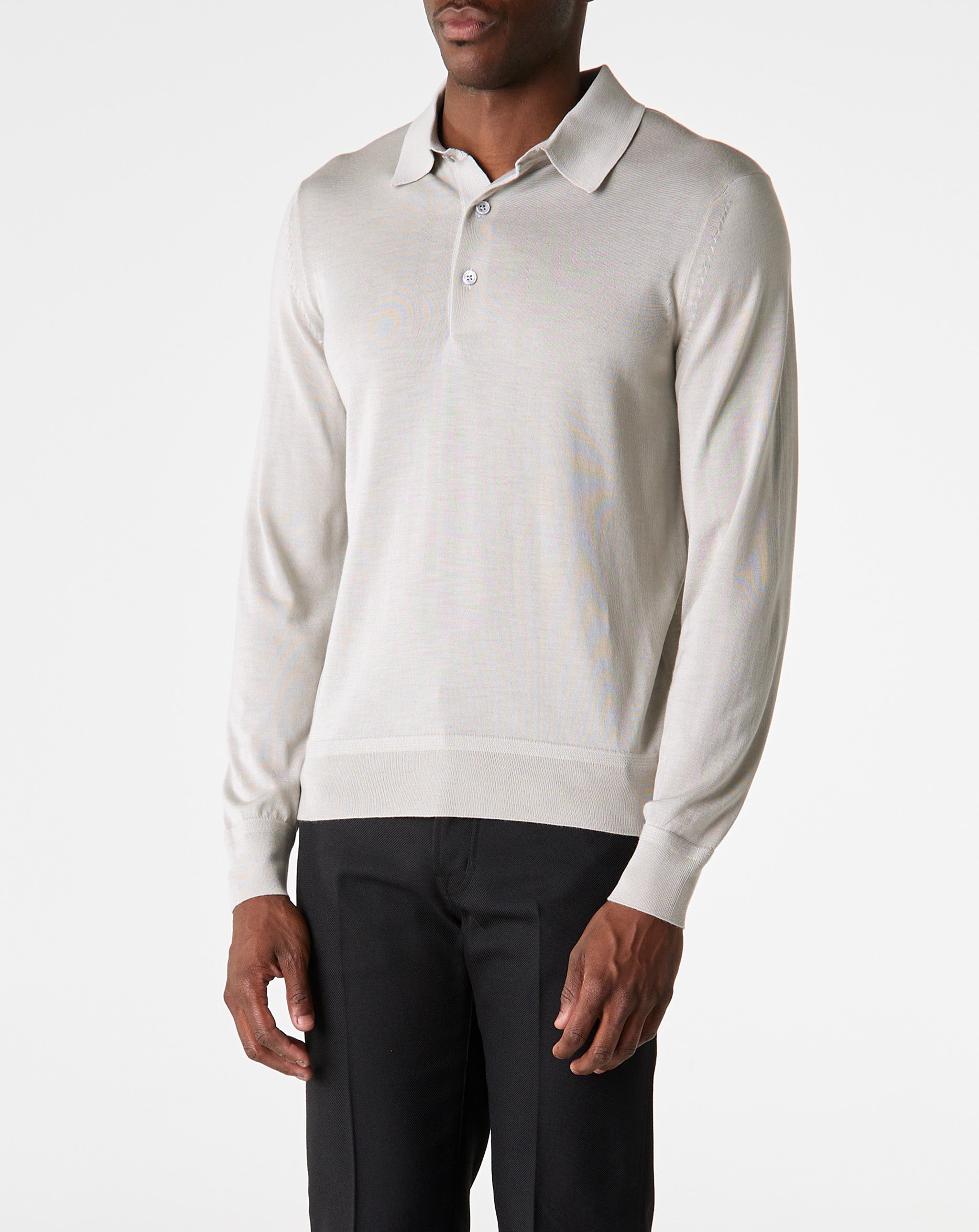 Fine Gauge Cashemere L/S Polo