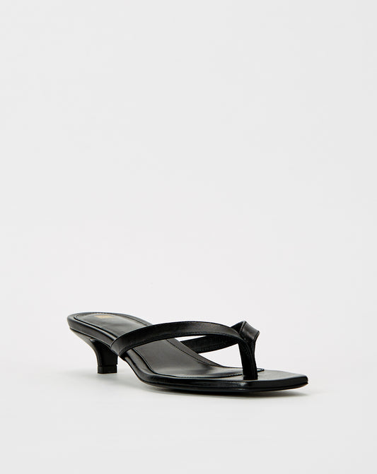 Leather Heeled Flip Flops
