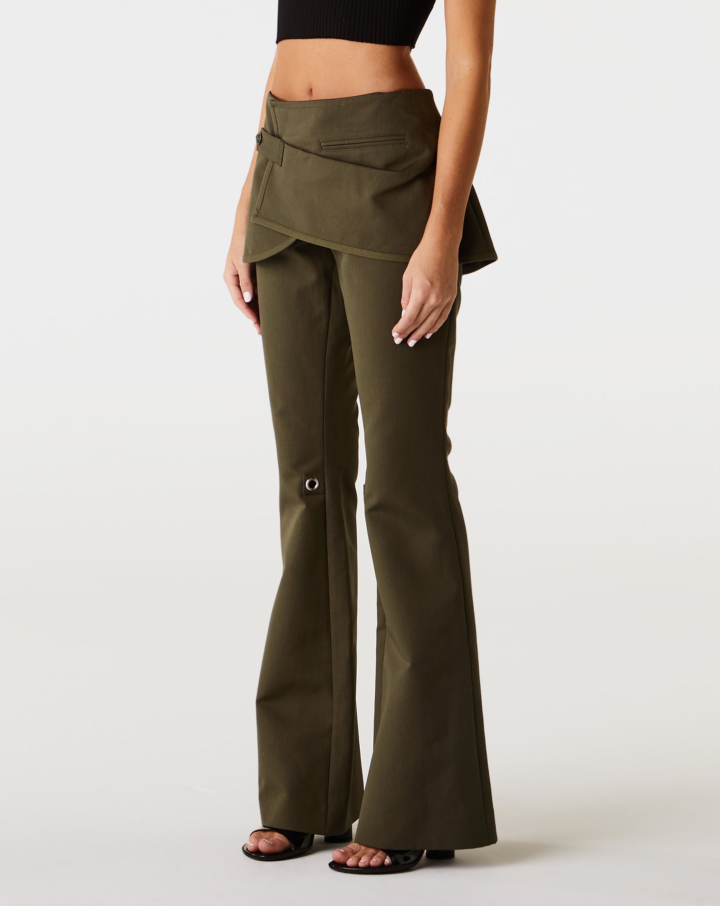 Modular Overskirt Cotton Bootcut Pants