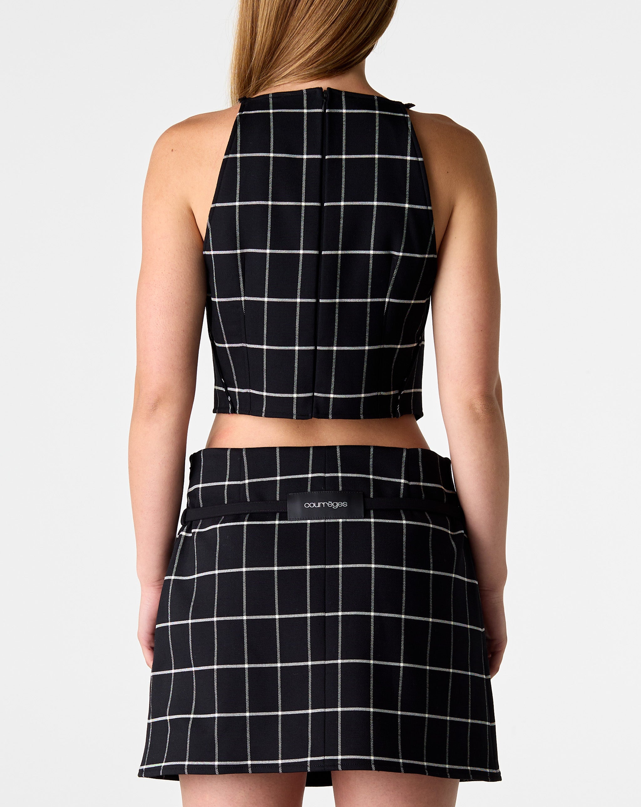 Pointy Checked Tank Top