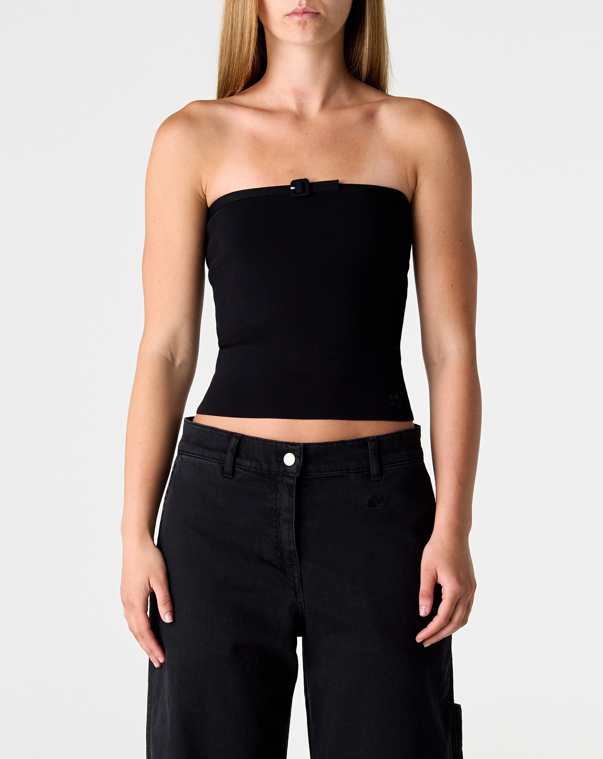 Buckle Knit Bustier Top