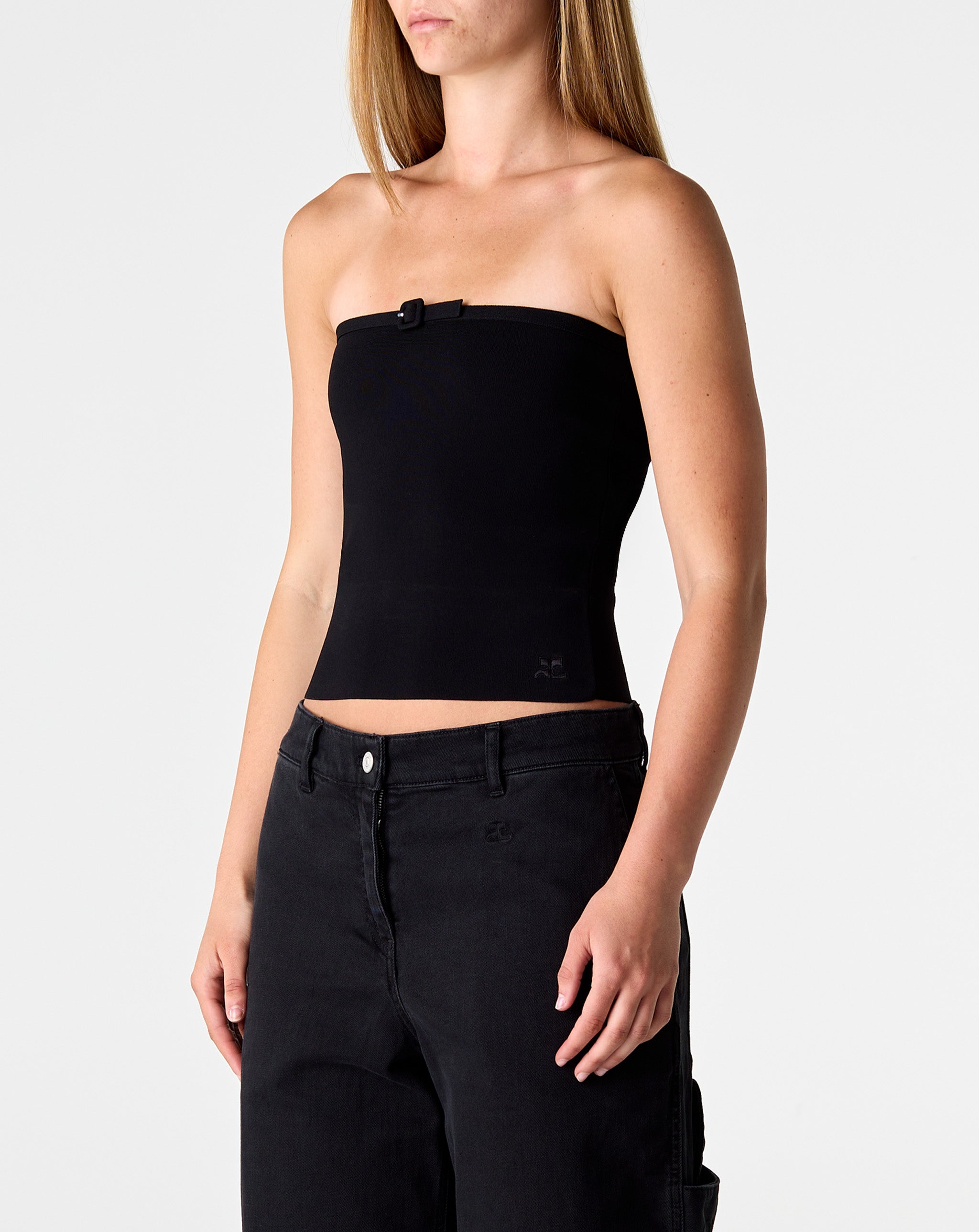 Buckle Knit Bustier Top