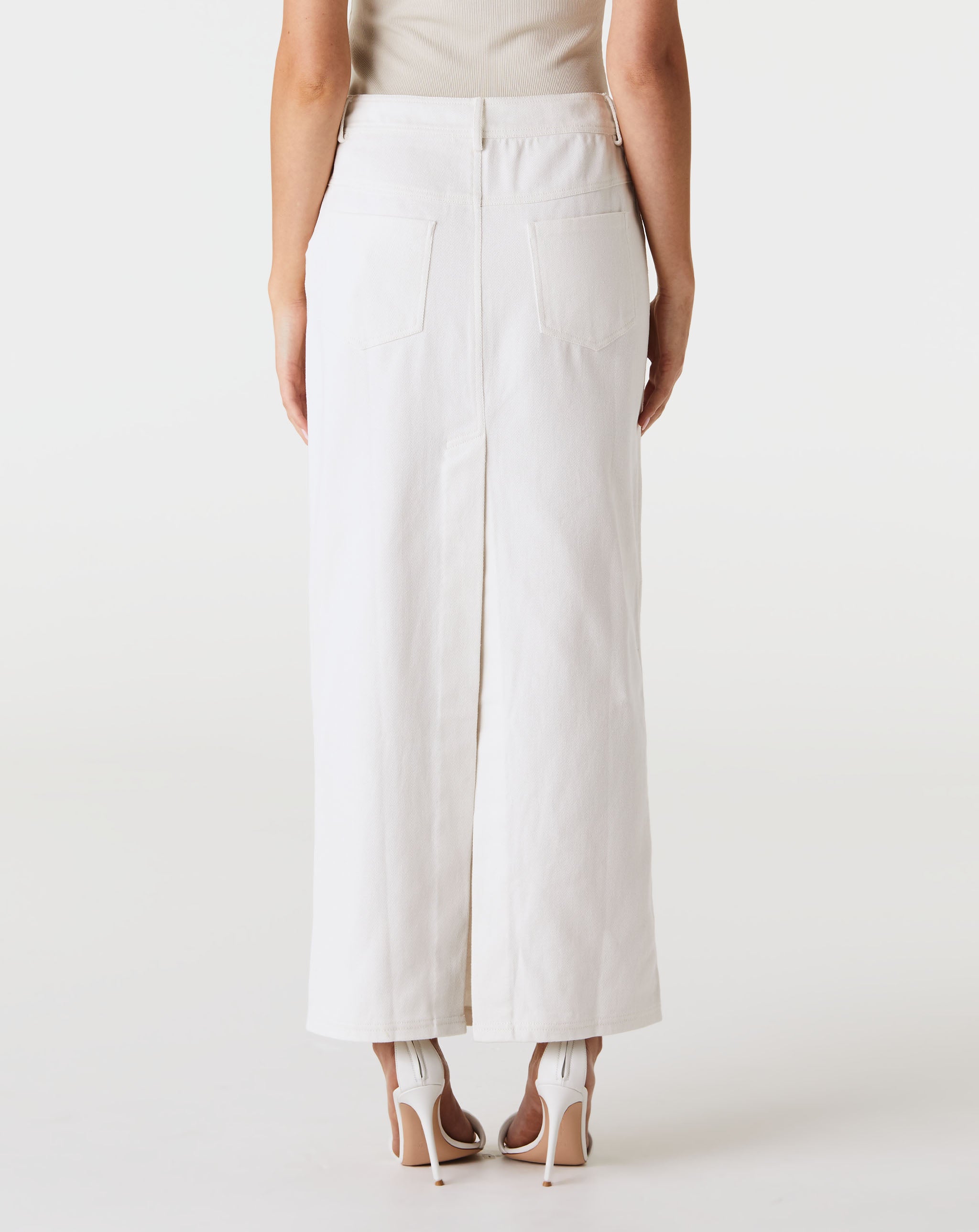 Column Denim Skirt