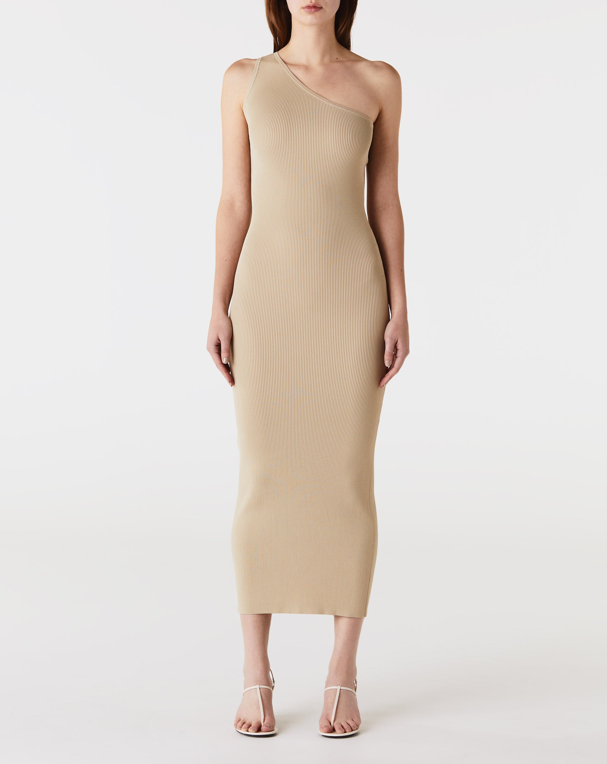 One Shoulder Ribbed Dress