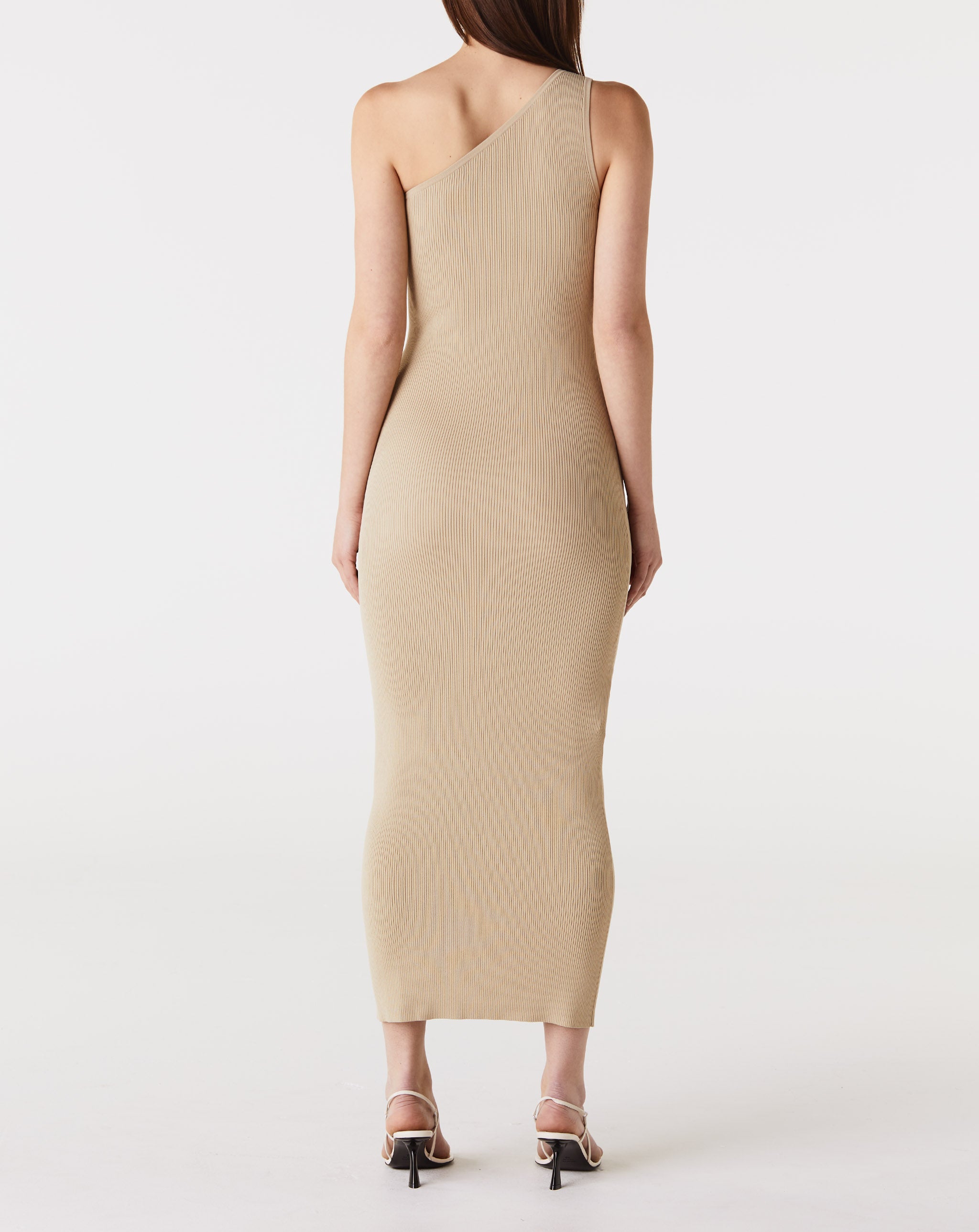 One Shoulder Ribbed Dress