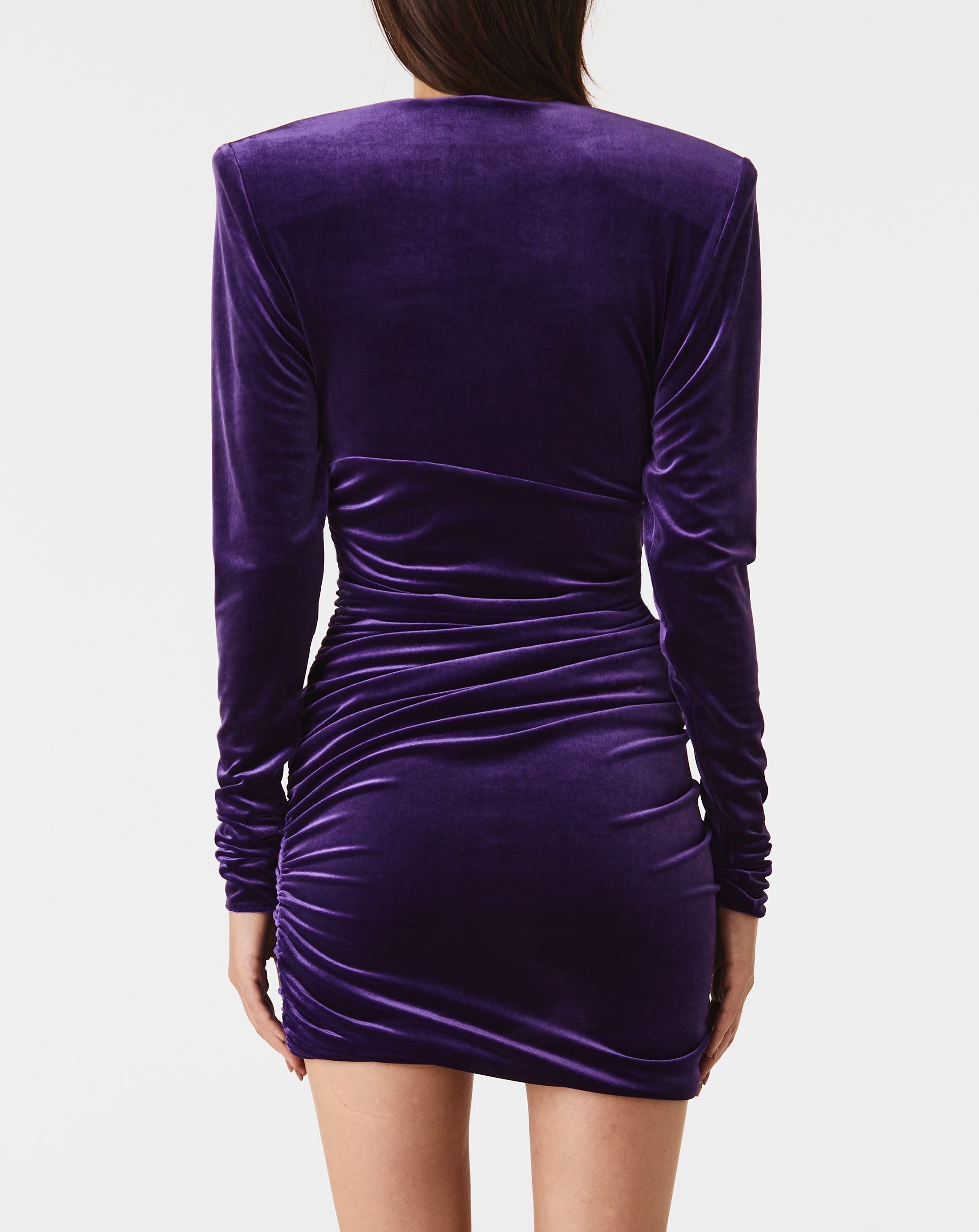 Long Sleeve Velvet Mini Dress