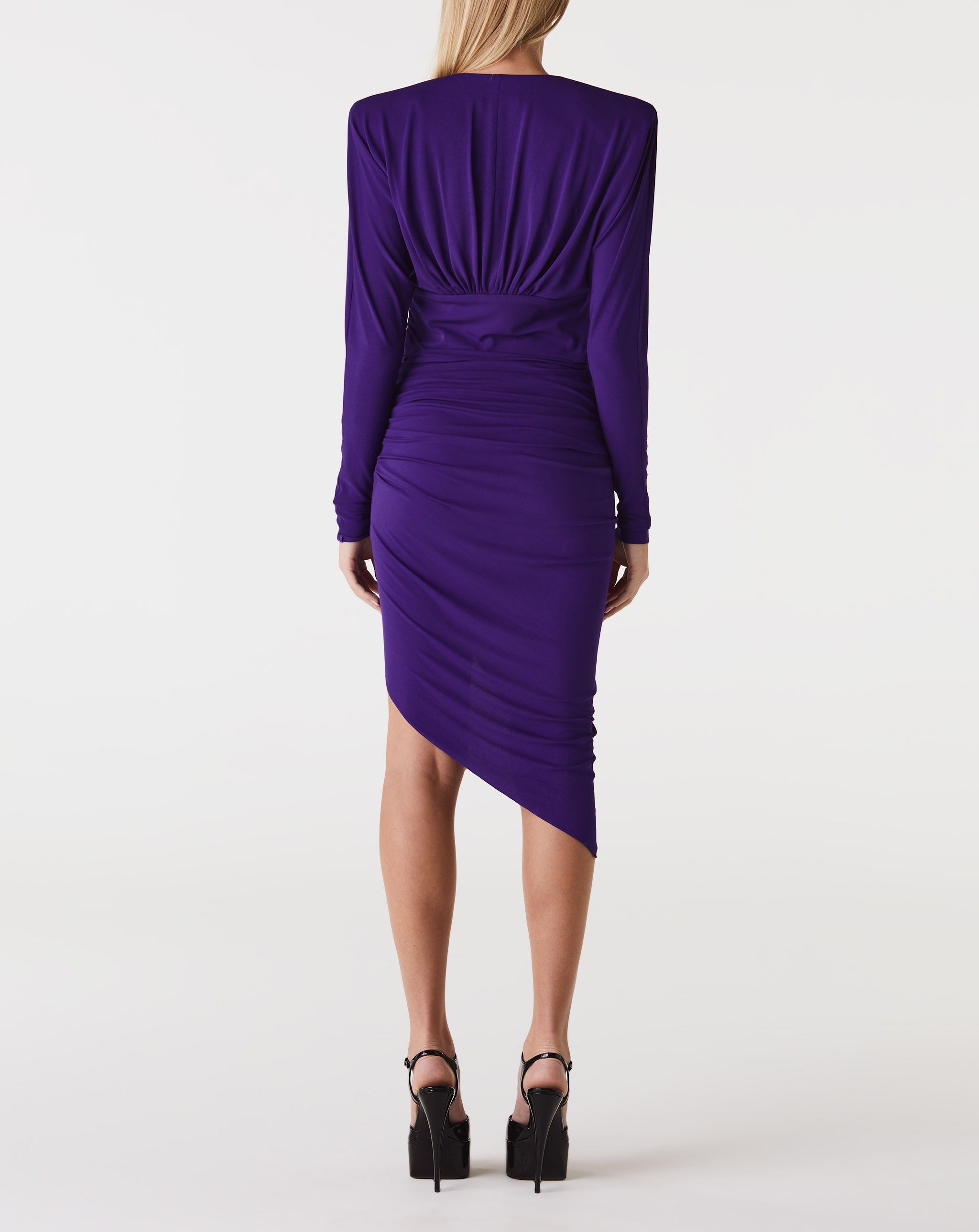 Long Sleeve V-Neck Jersey Dress