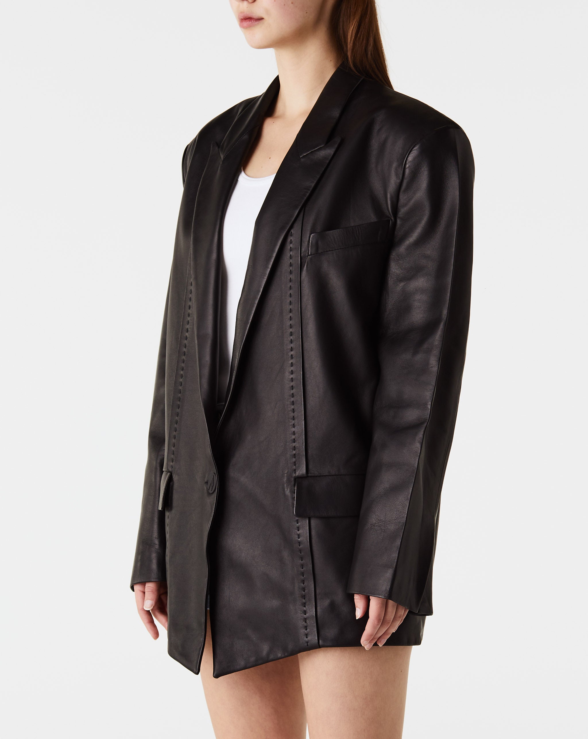 Short Leather Coat