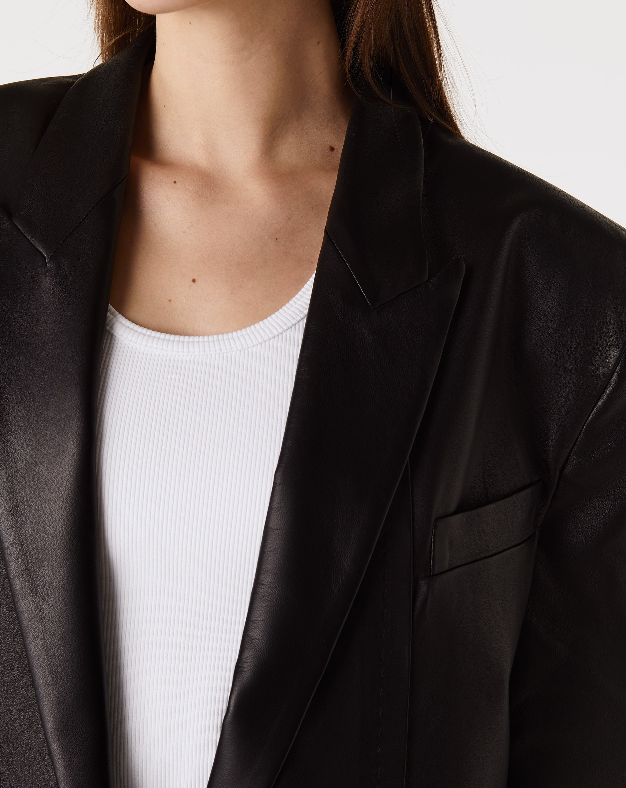 Short Leather Coat