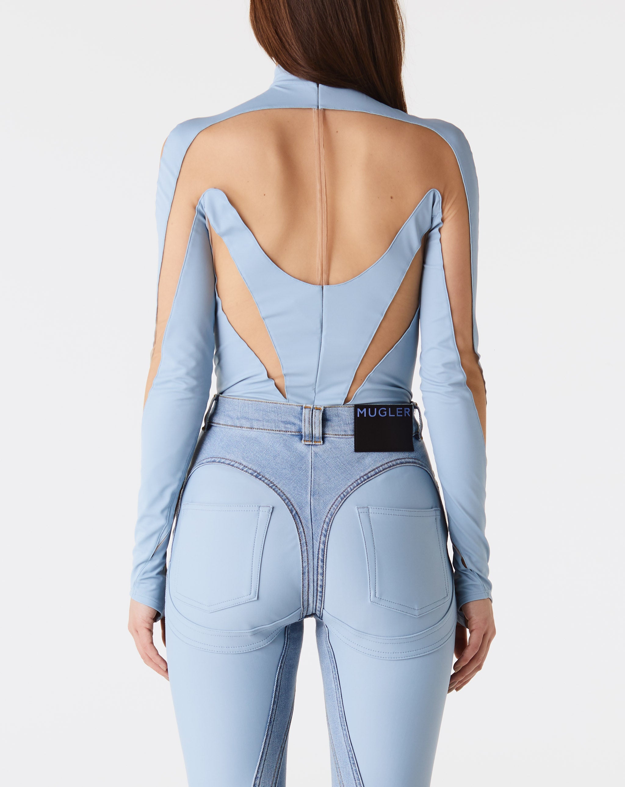 Long Sleeve High Neck Illusion Bodysuit