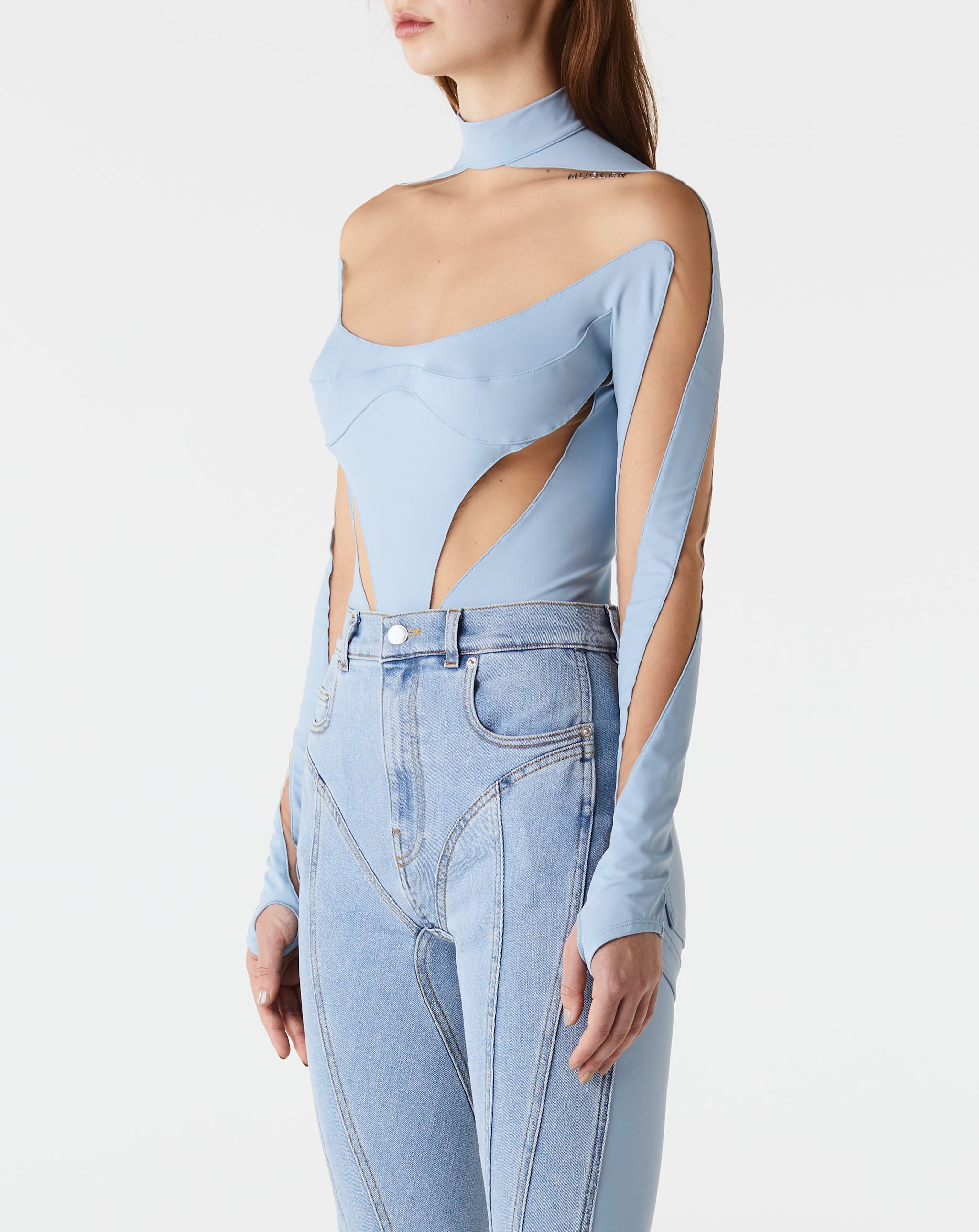 Long Sleeve High Neck Illusion Bodysuit