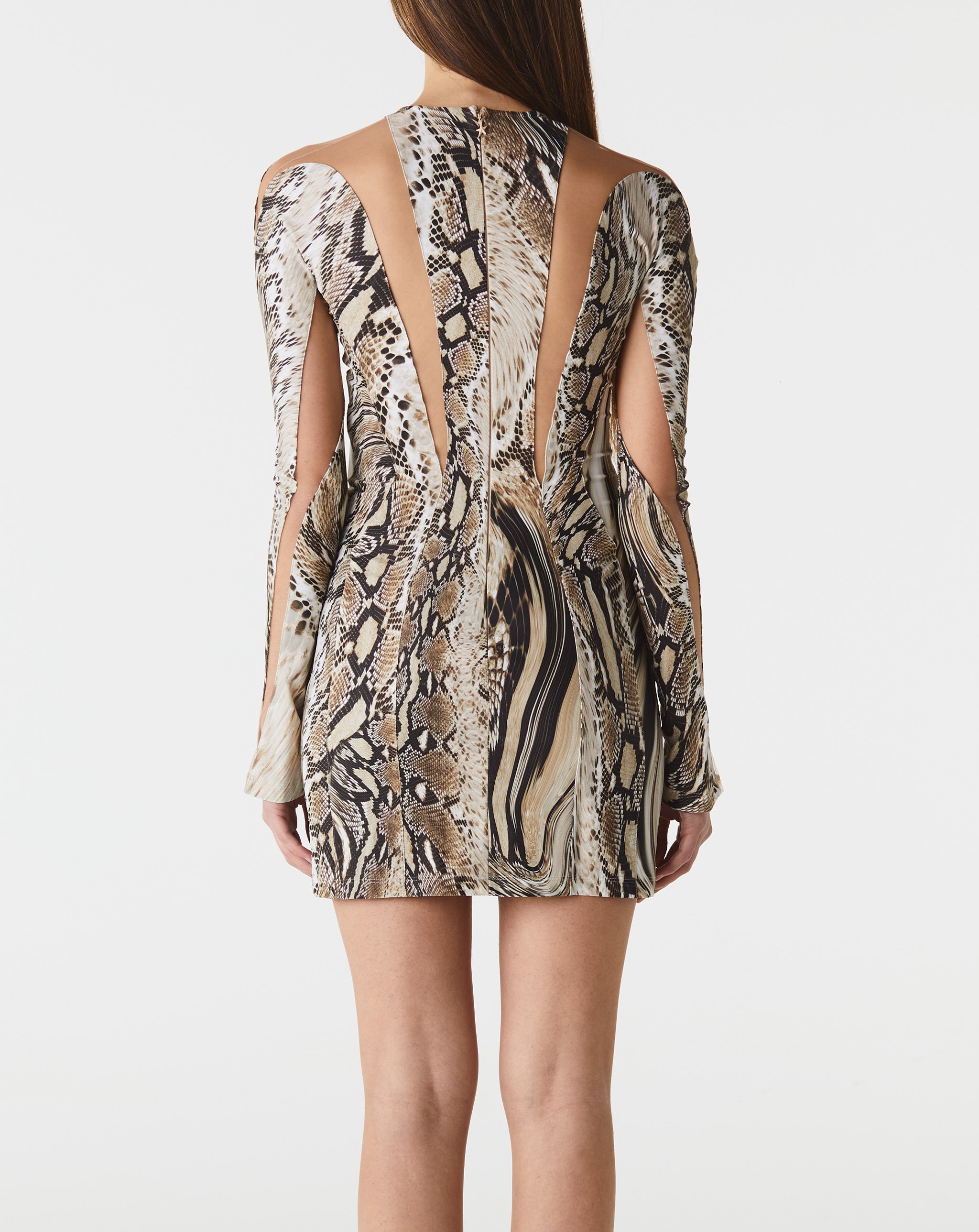 Python Print Long Sleeve Mini Dress