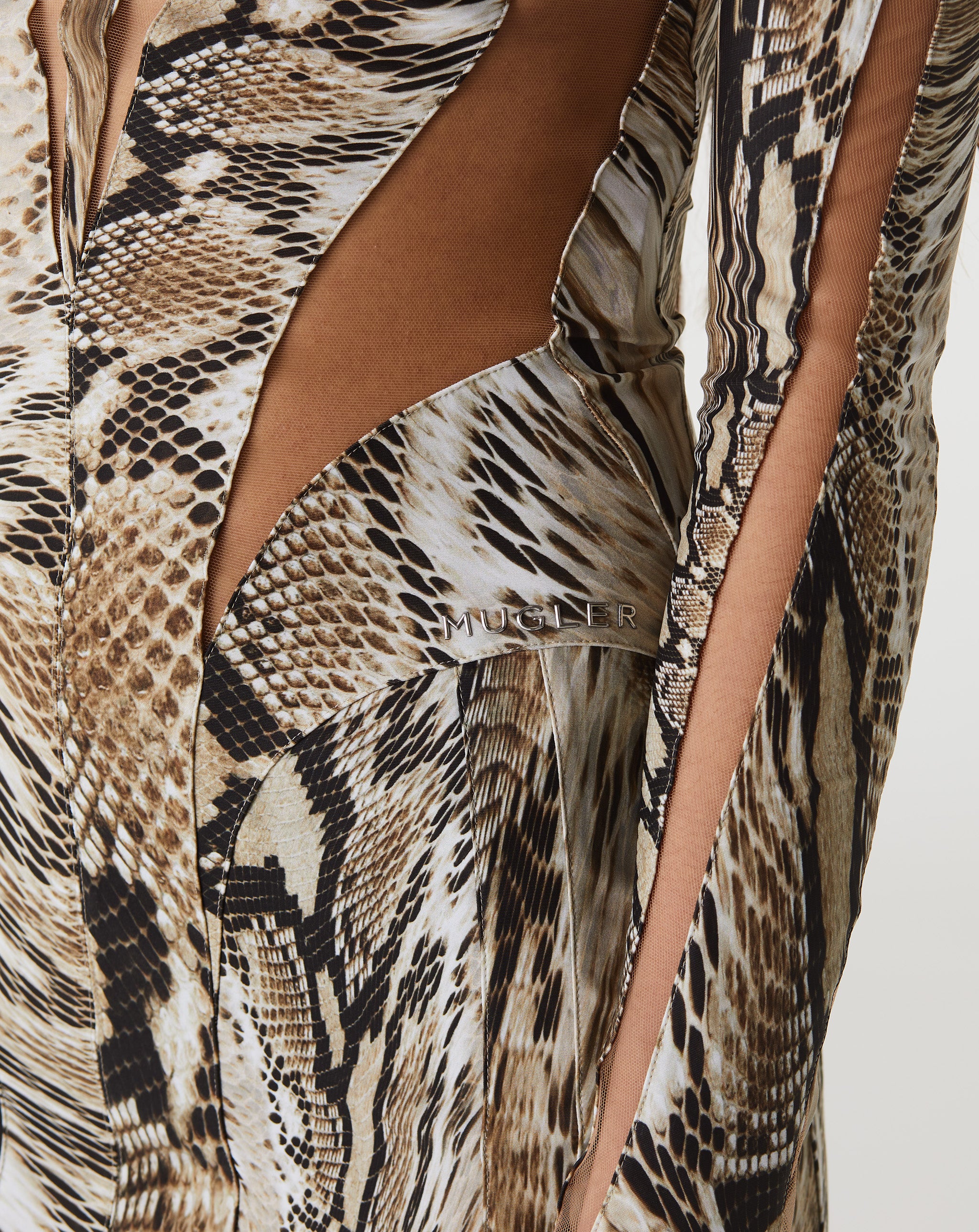 Python Print Long Sleeve Mini Dress
