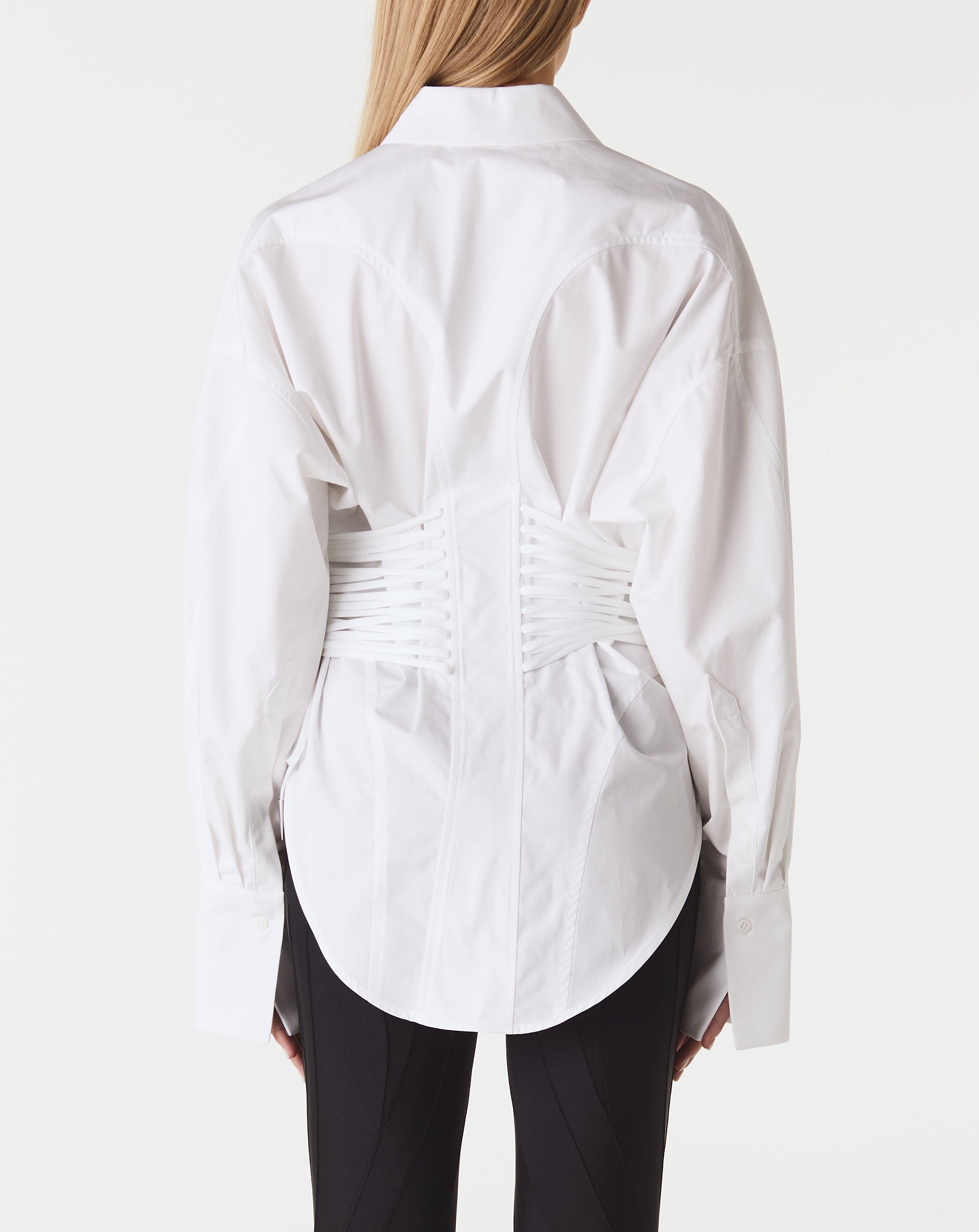 Long Sleeve Laced Waist Shirt