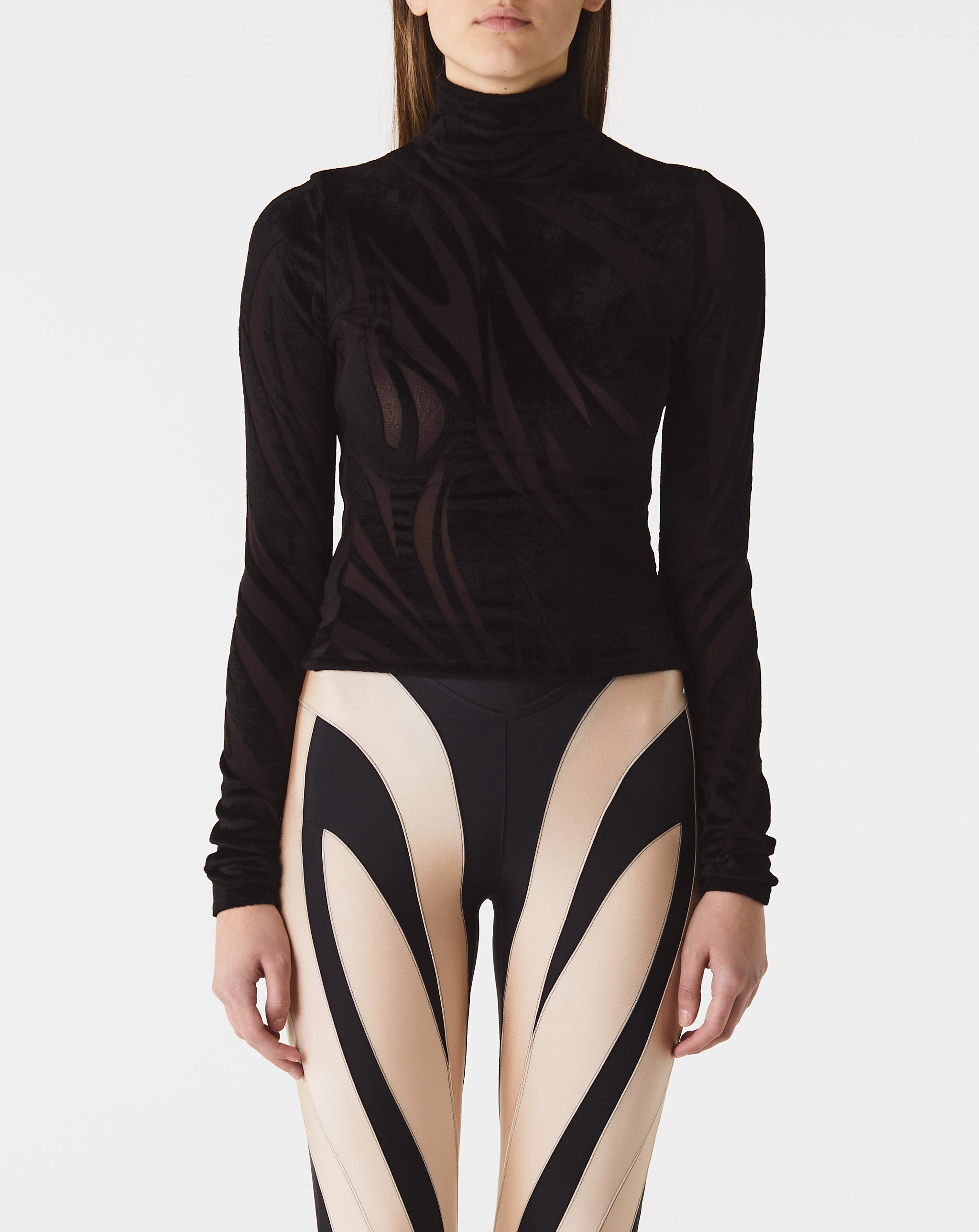 Long Sleeve Cropped Mock Neck