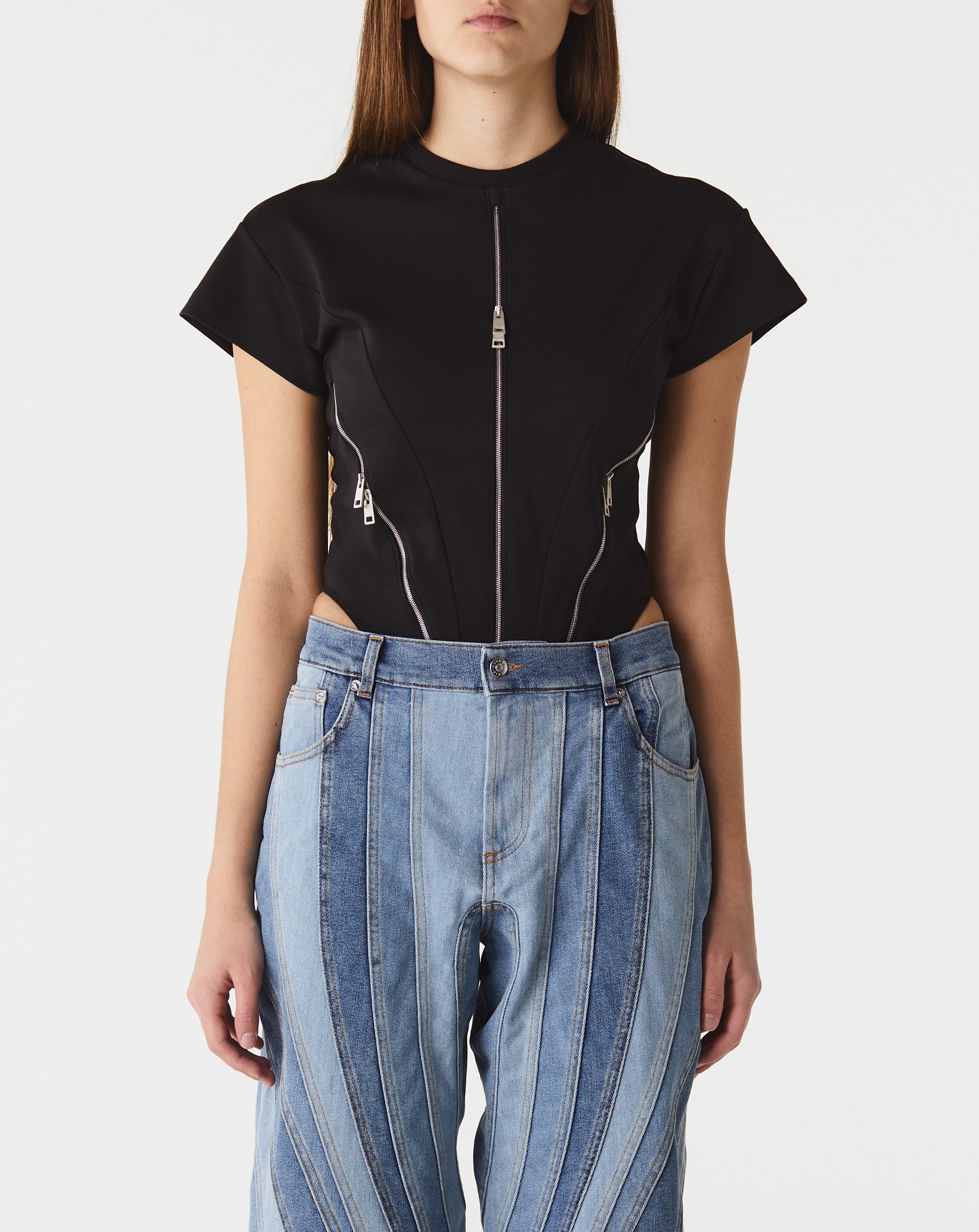 Short Sleeve Zip Bodysuit