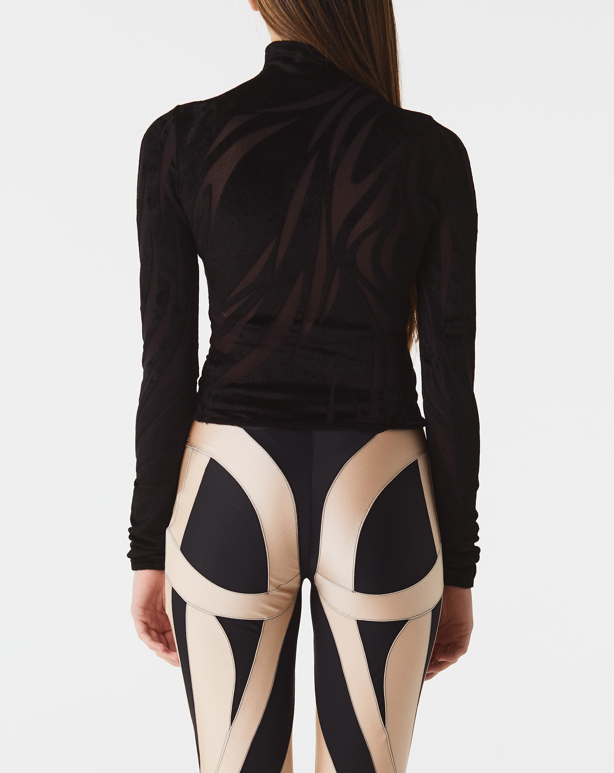 Long Sleeve Cropped Mock Neck