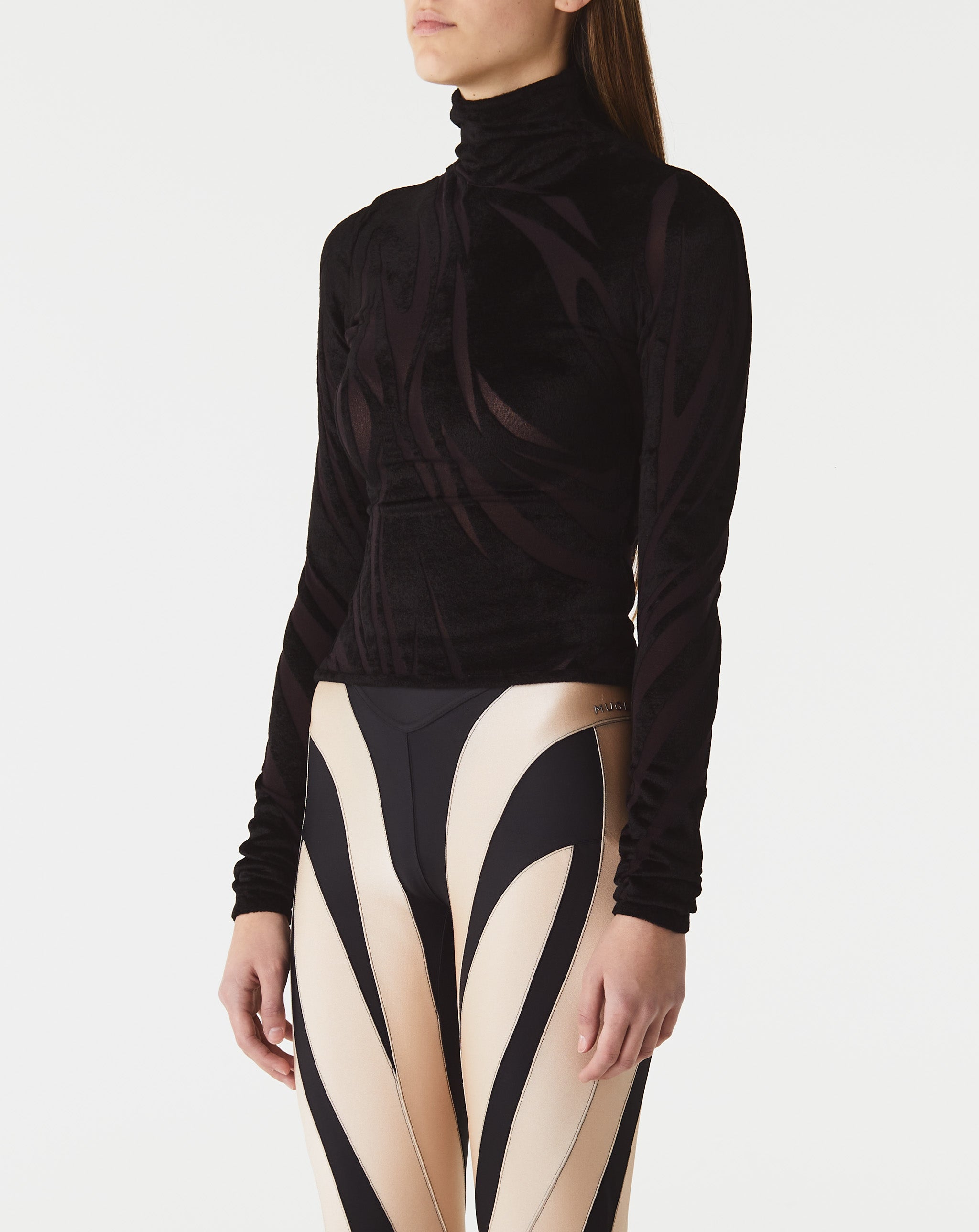 Long Sleeve Cropped Mock Neck