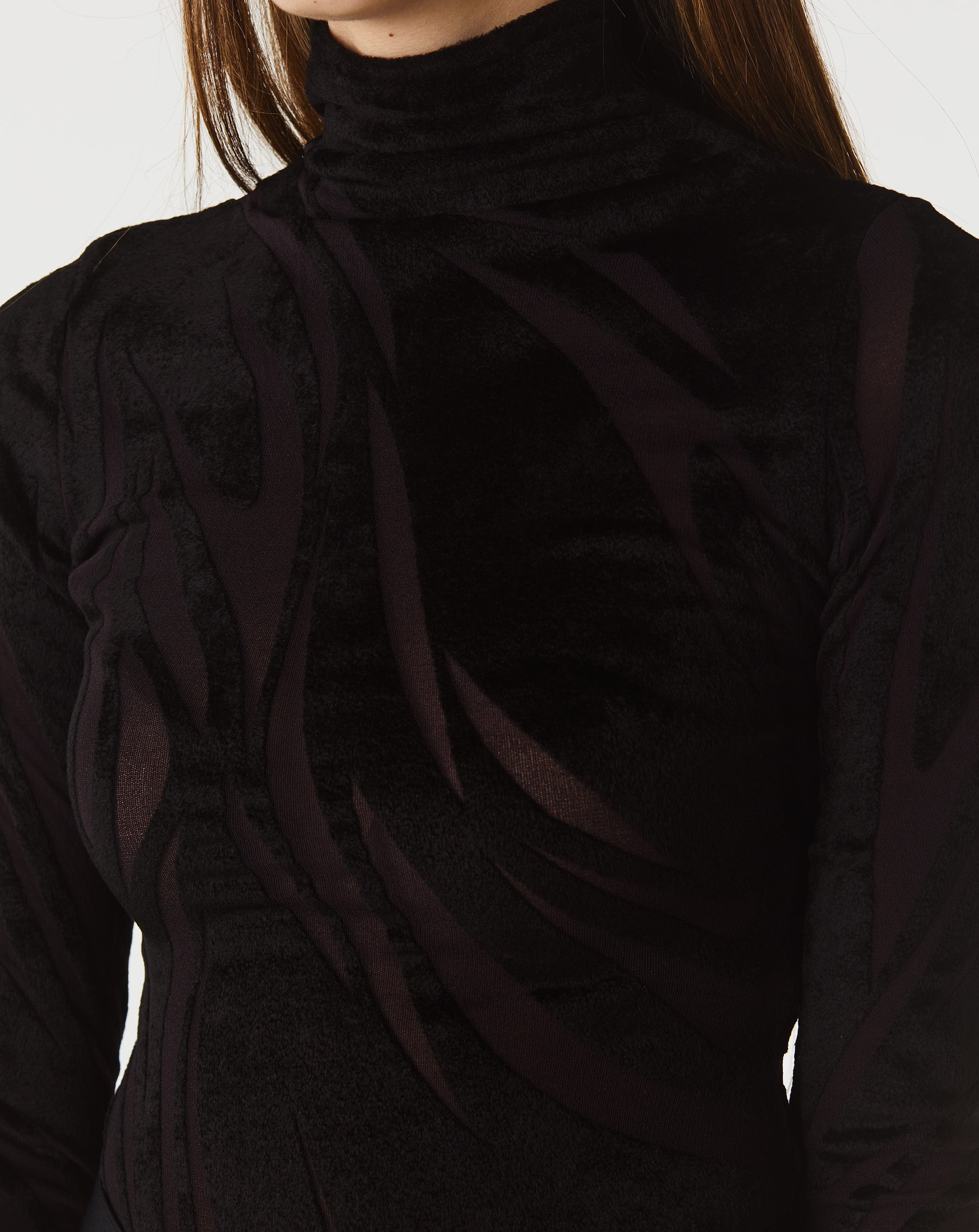 Long Sleeve Cropped Mock Neck