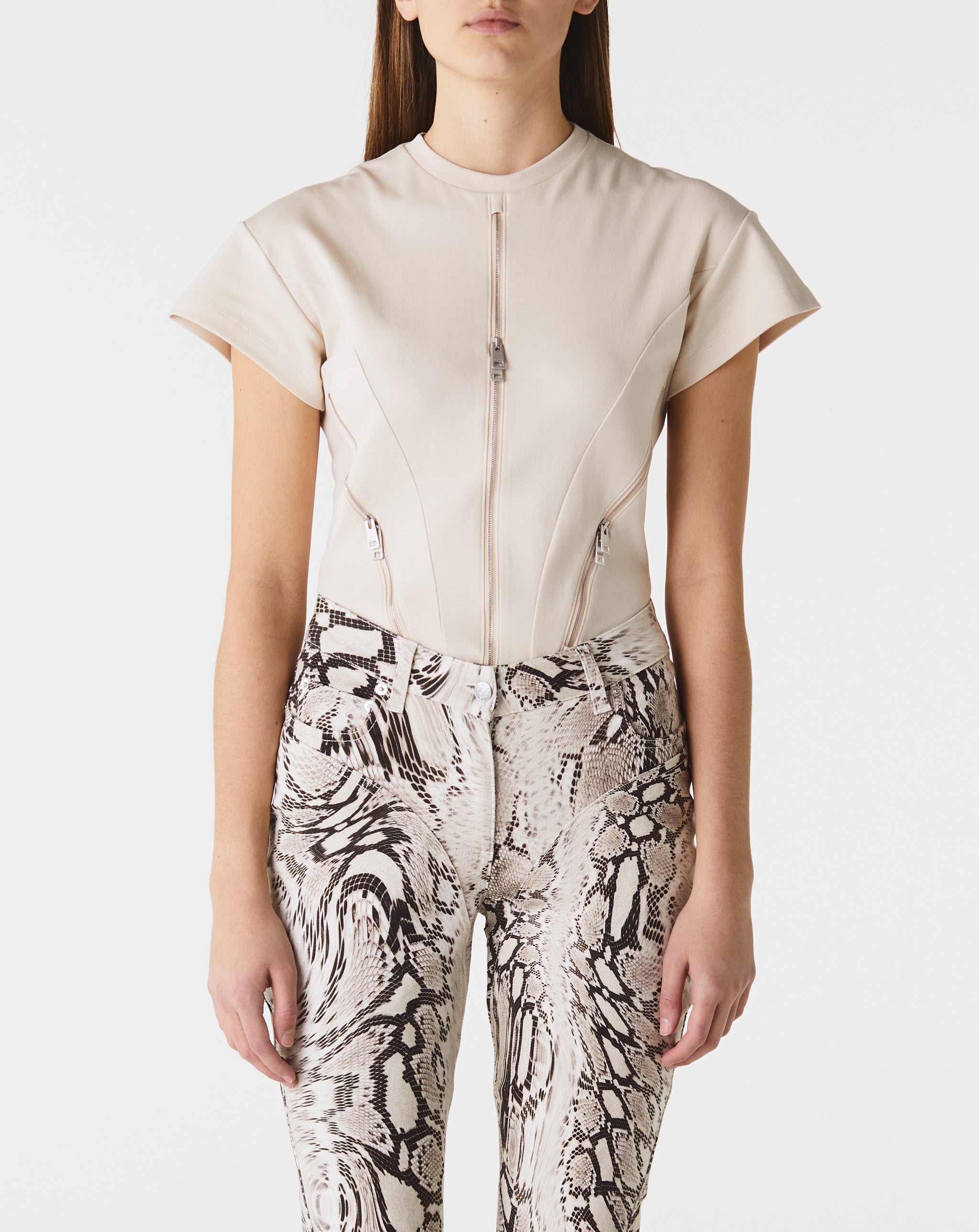 Short Sleeve Zip Bodysuit