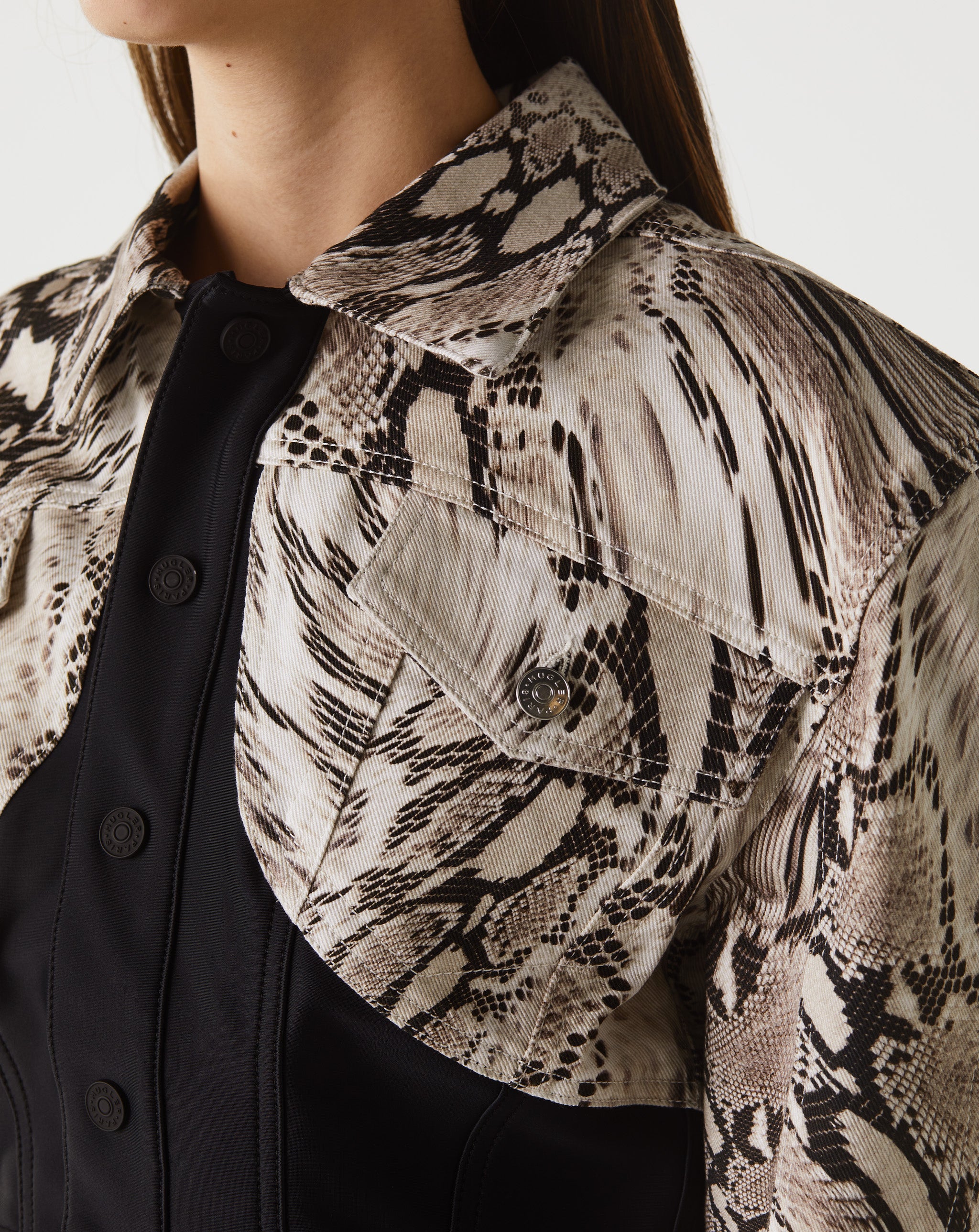 Python Print Denim Jacket