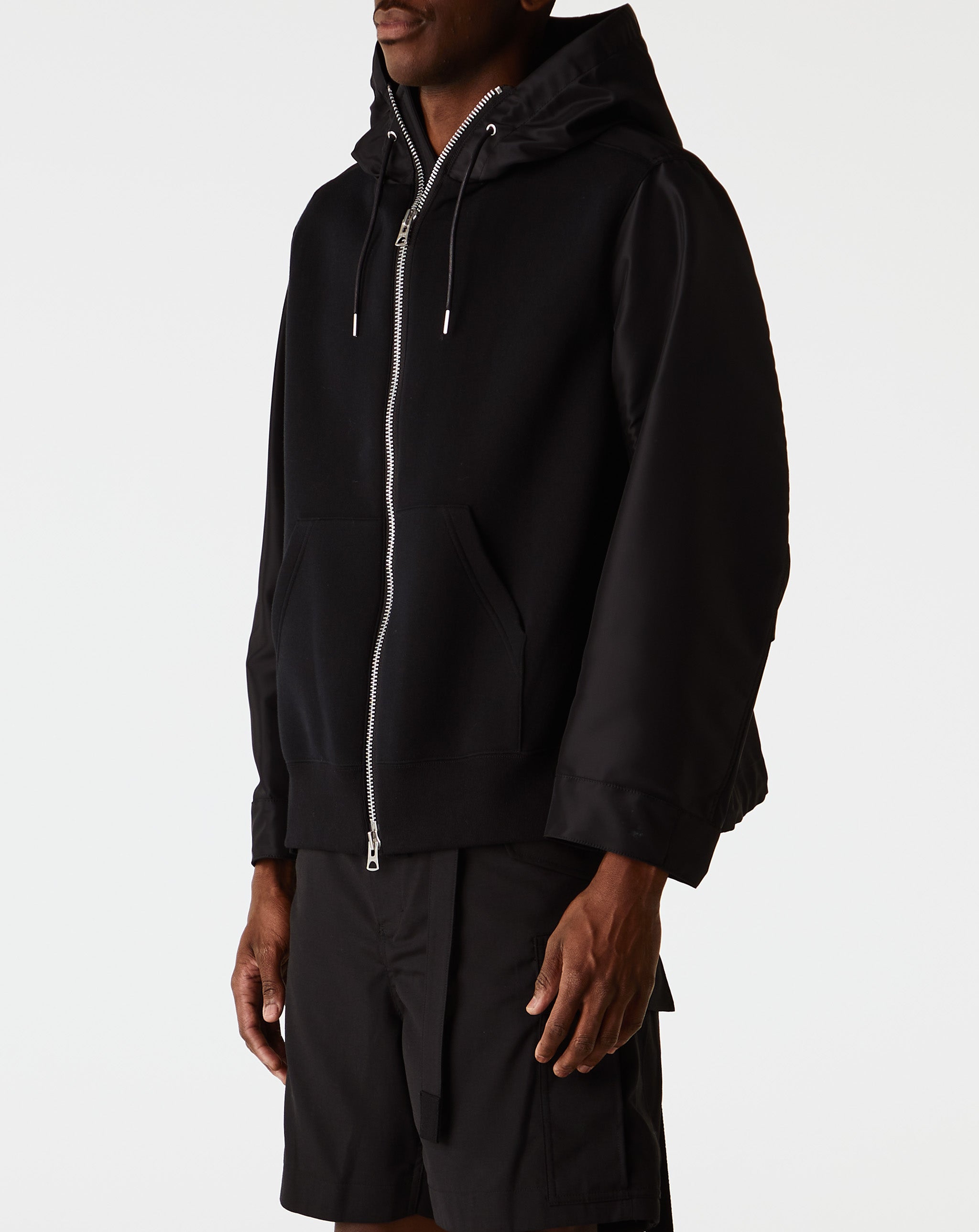 Nylon Twill X Sponge Sweat Hoodie