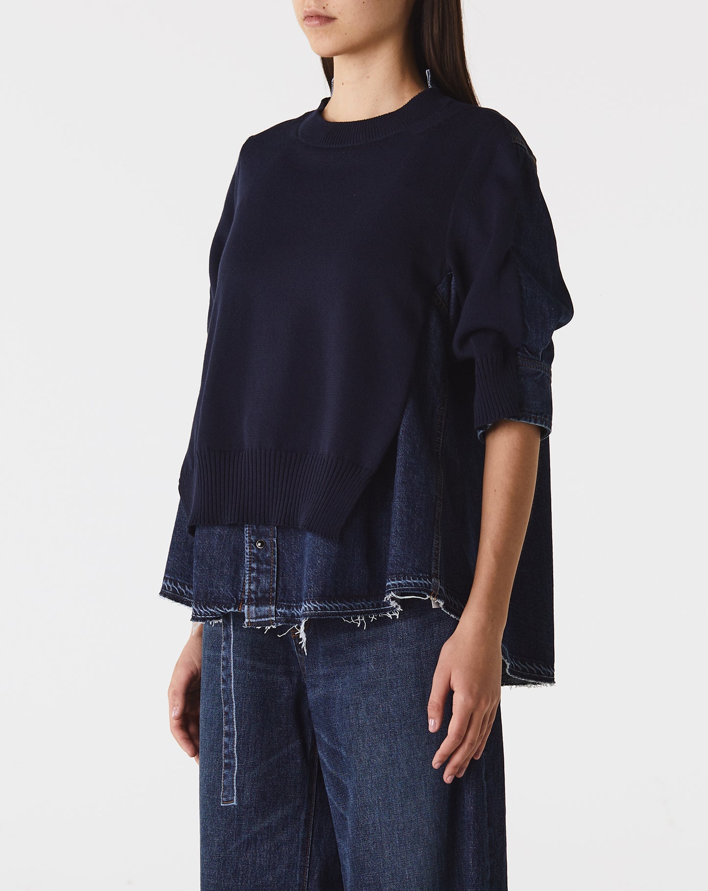 Denim Knit Pullover
