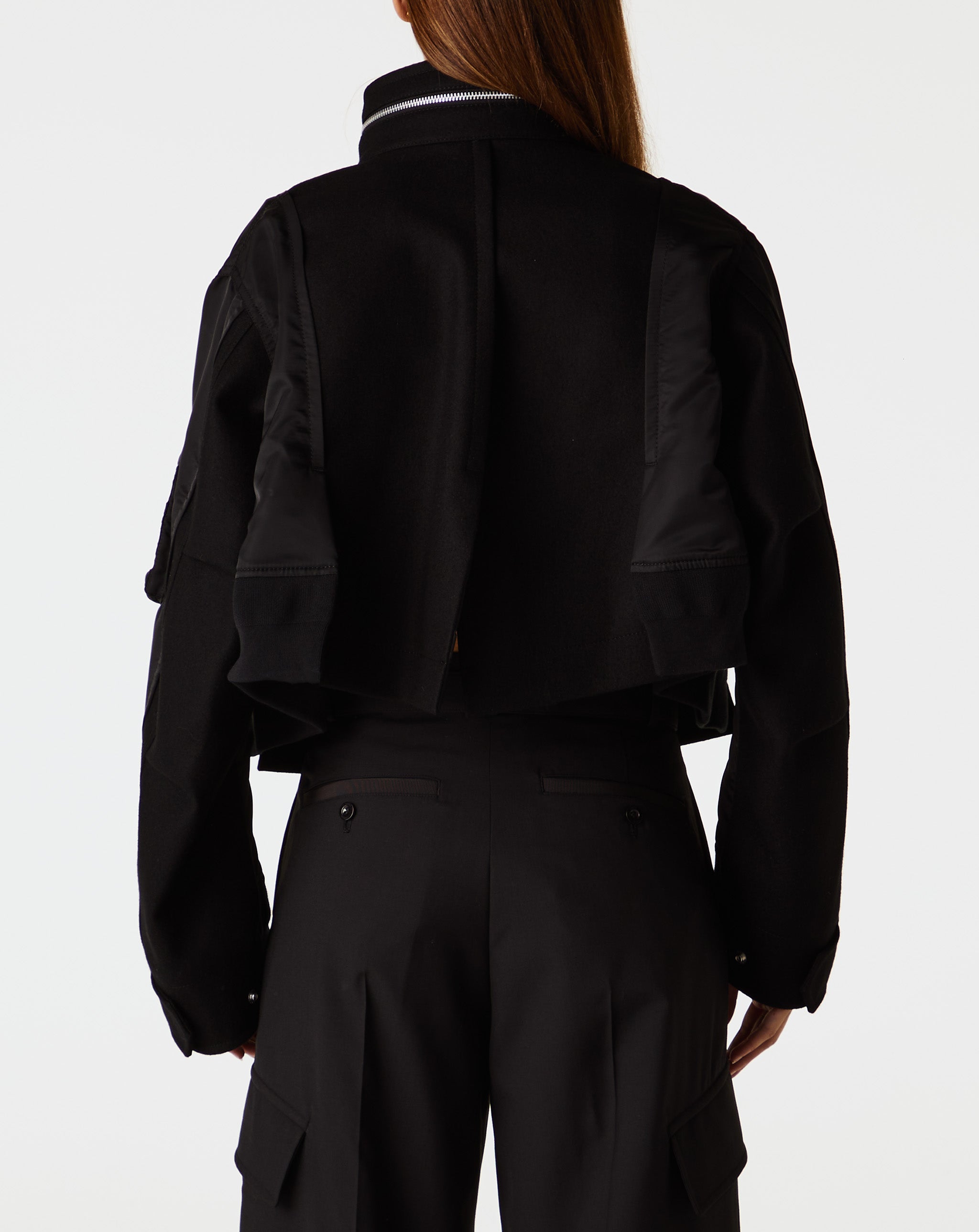 Wool Melton X Nylon Twill Jacket