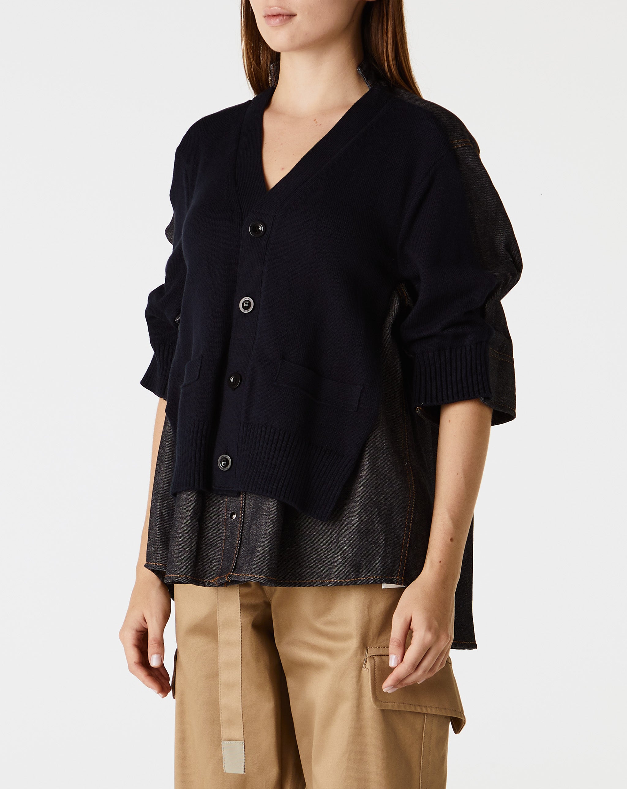 Denim X Knit Cardigan