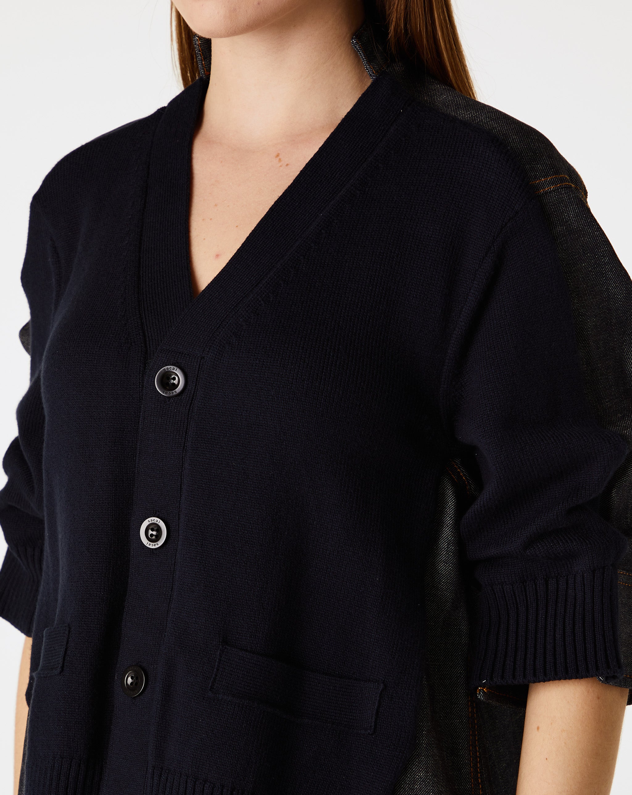 Denim X Knit Cardigan