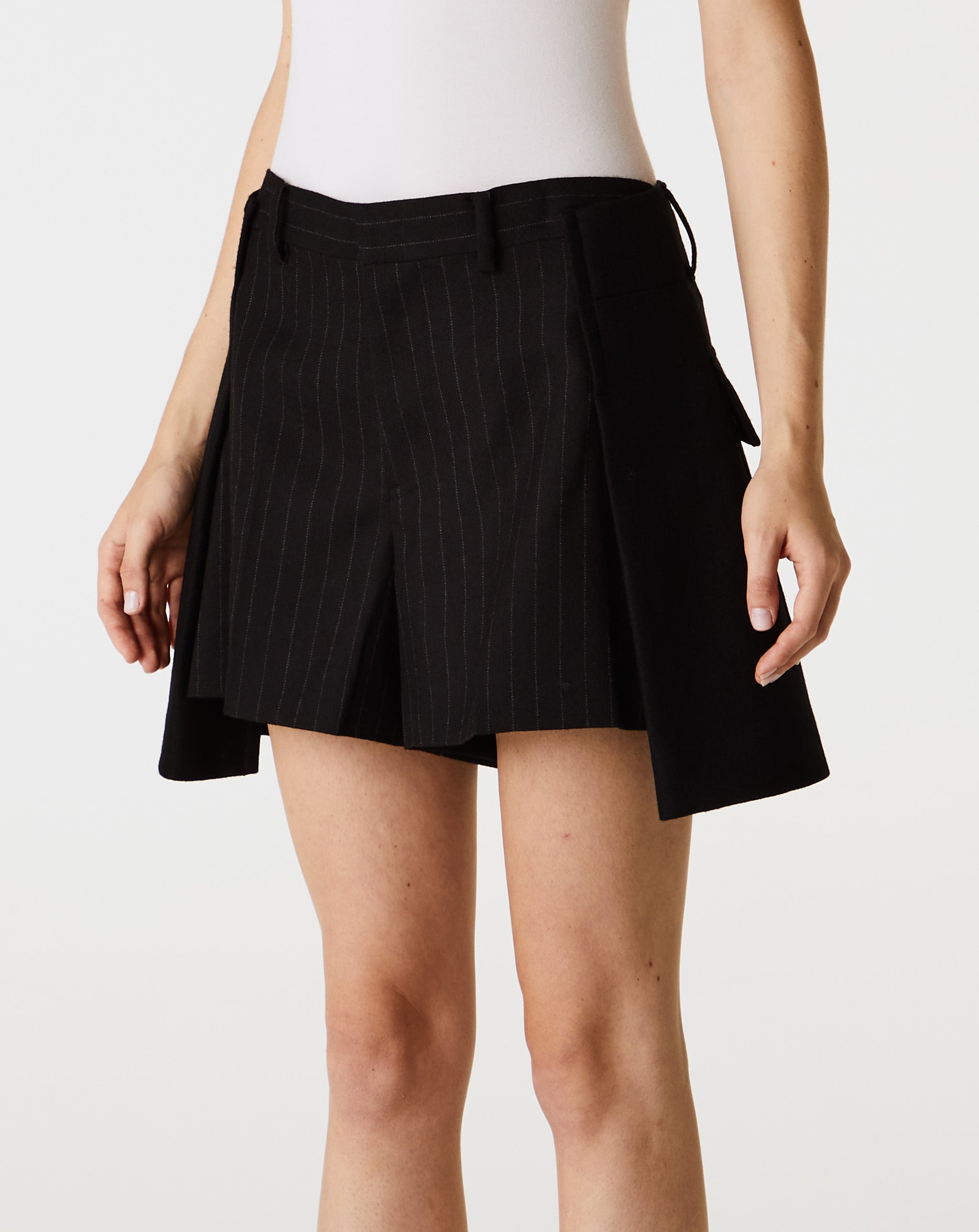 Chalk Stripe X Wool Melton Shorts