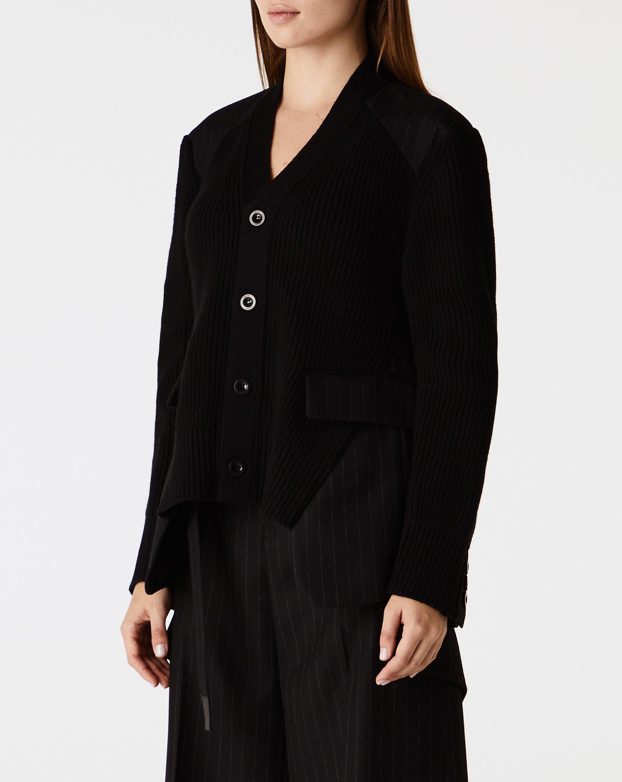 Chalk Stripe X Knit Cardigan