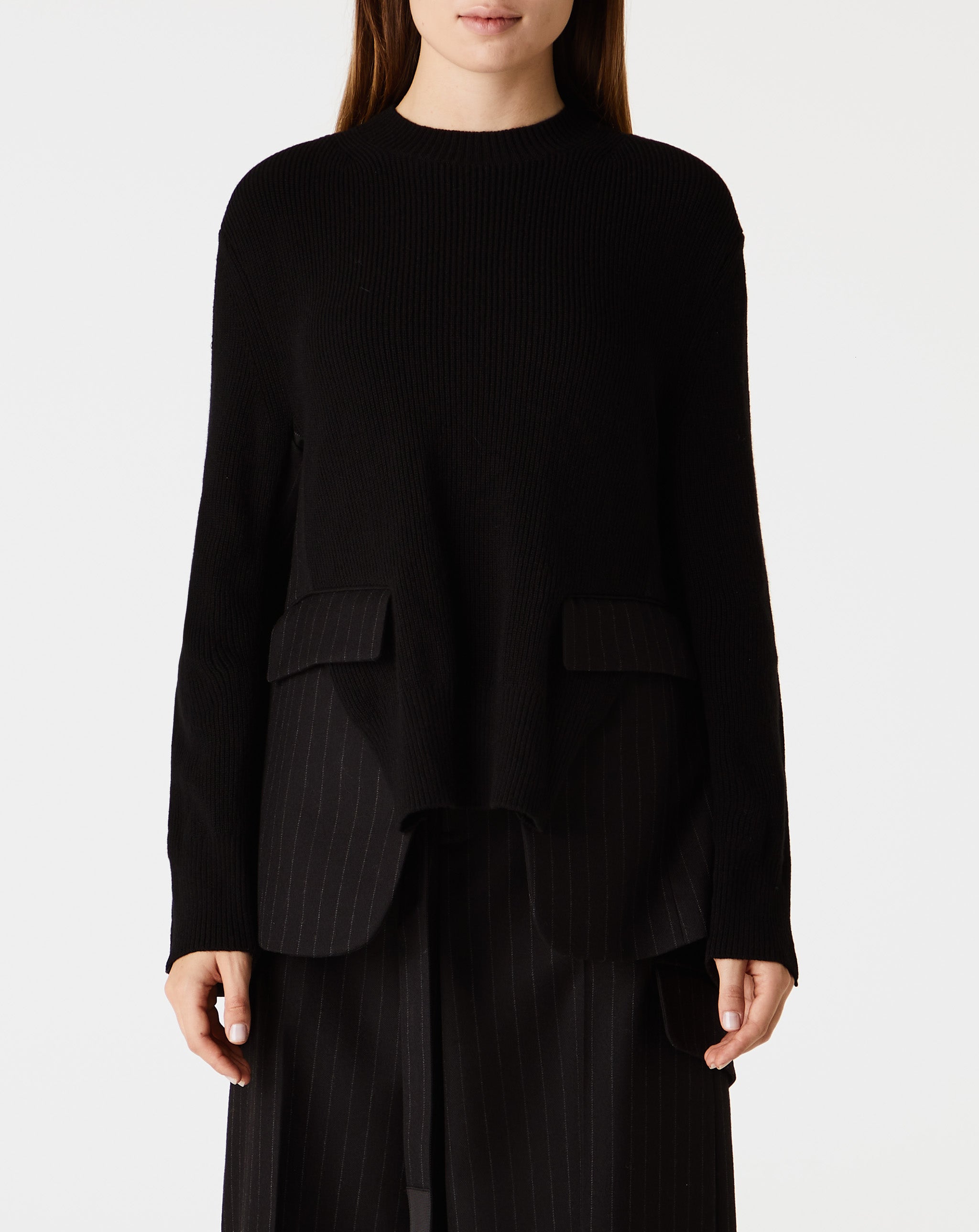 Chalk Stripe X Knit Pullover