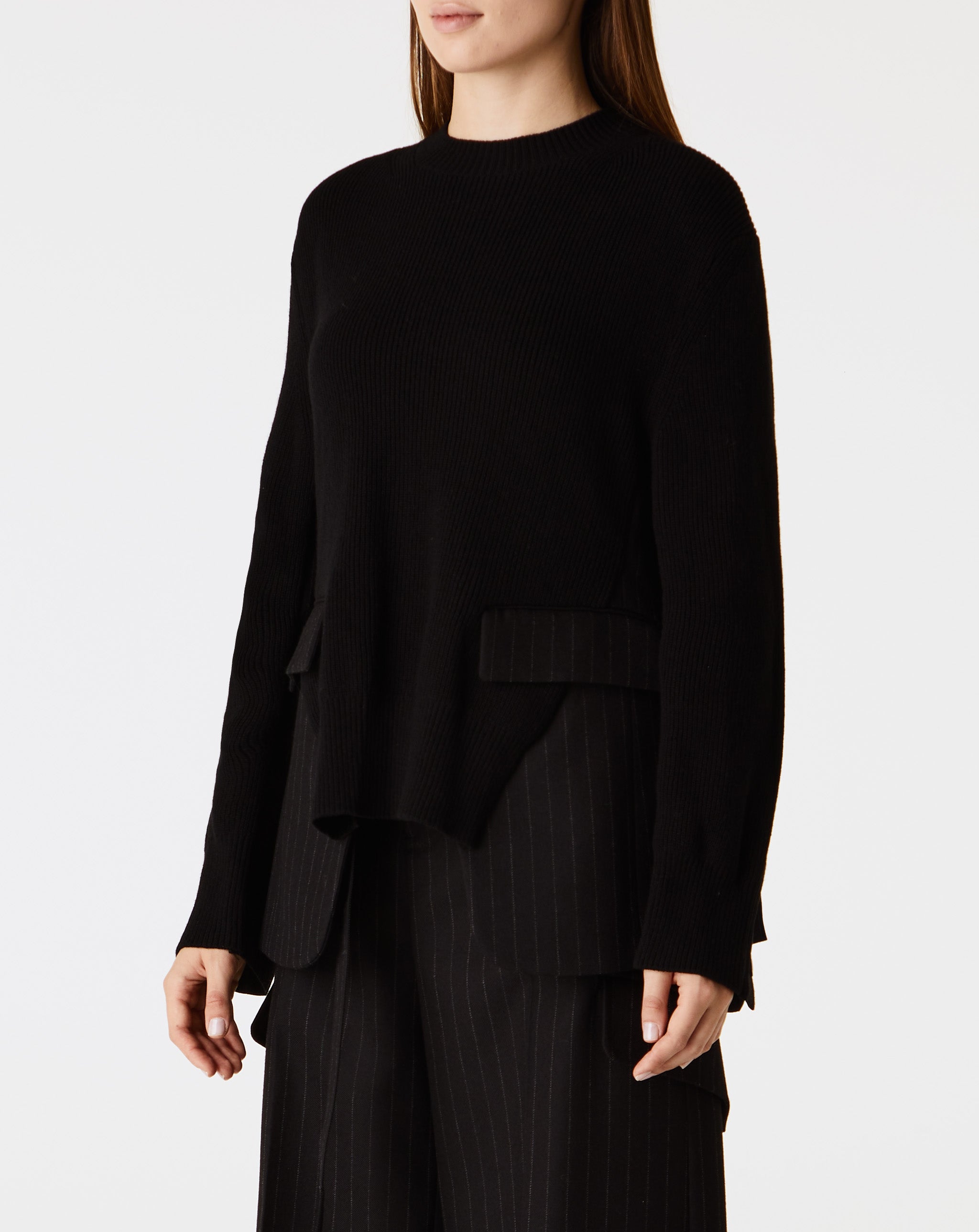 Chalk Stripe X Knit Pullover