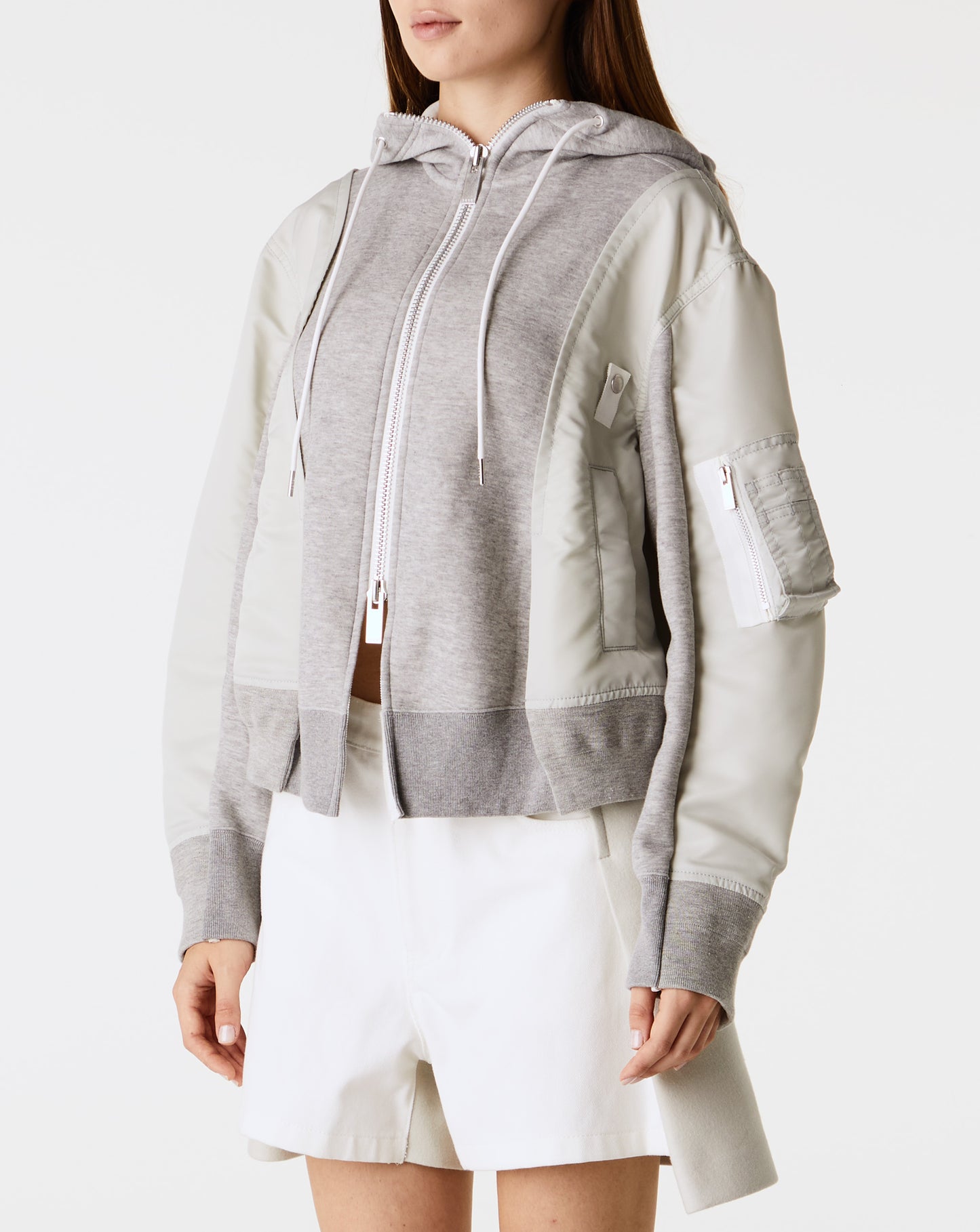 Nylon Twill X Sponge Sweat Hoodie