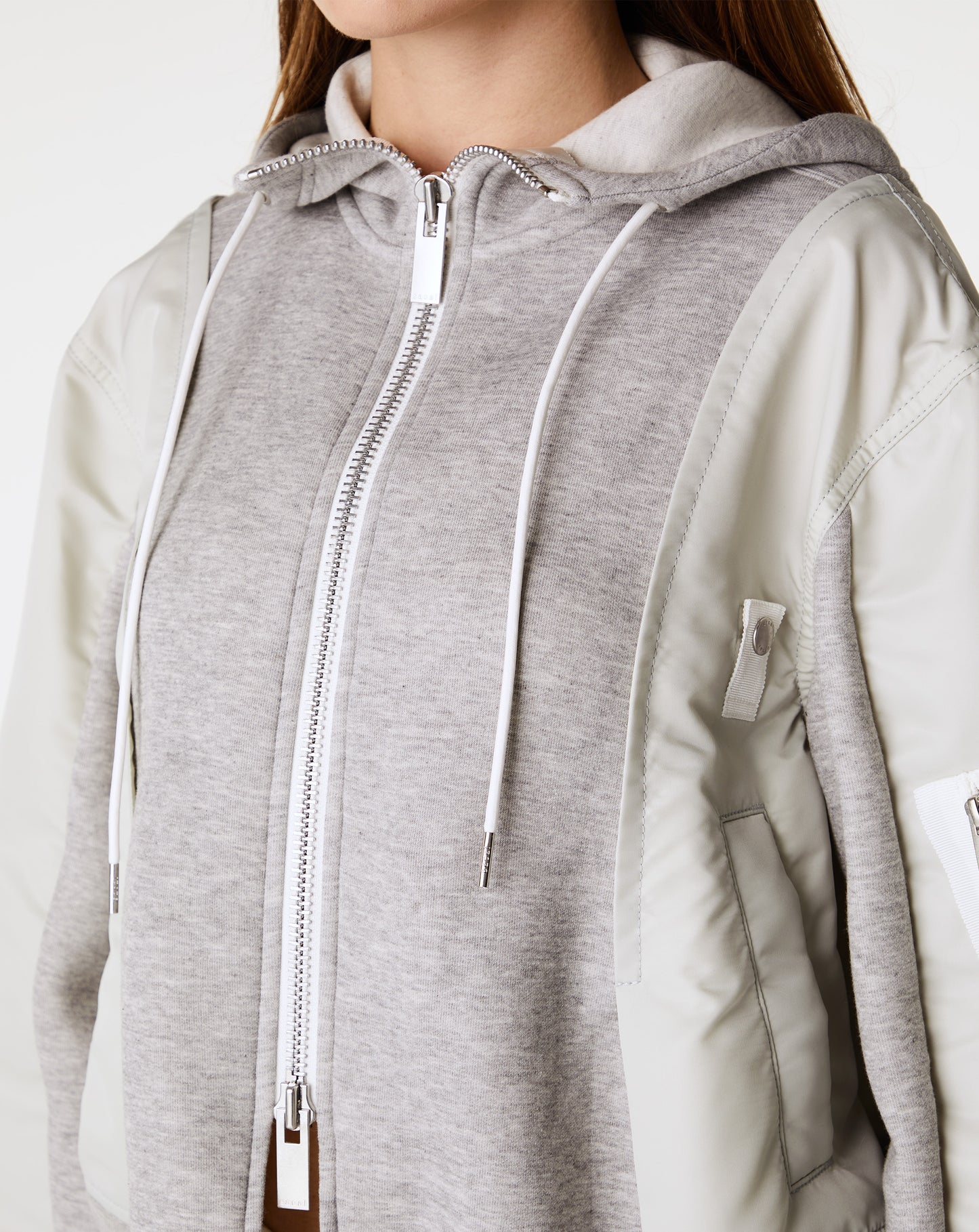 Nylon Twill X Sponge Sweat Hoodie