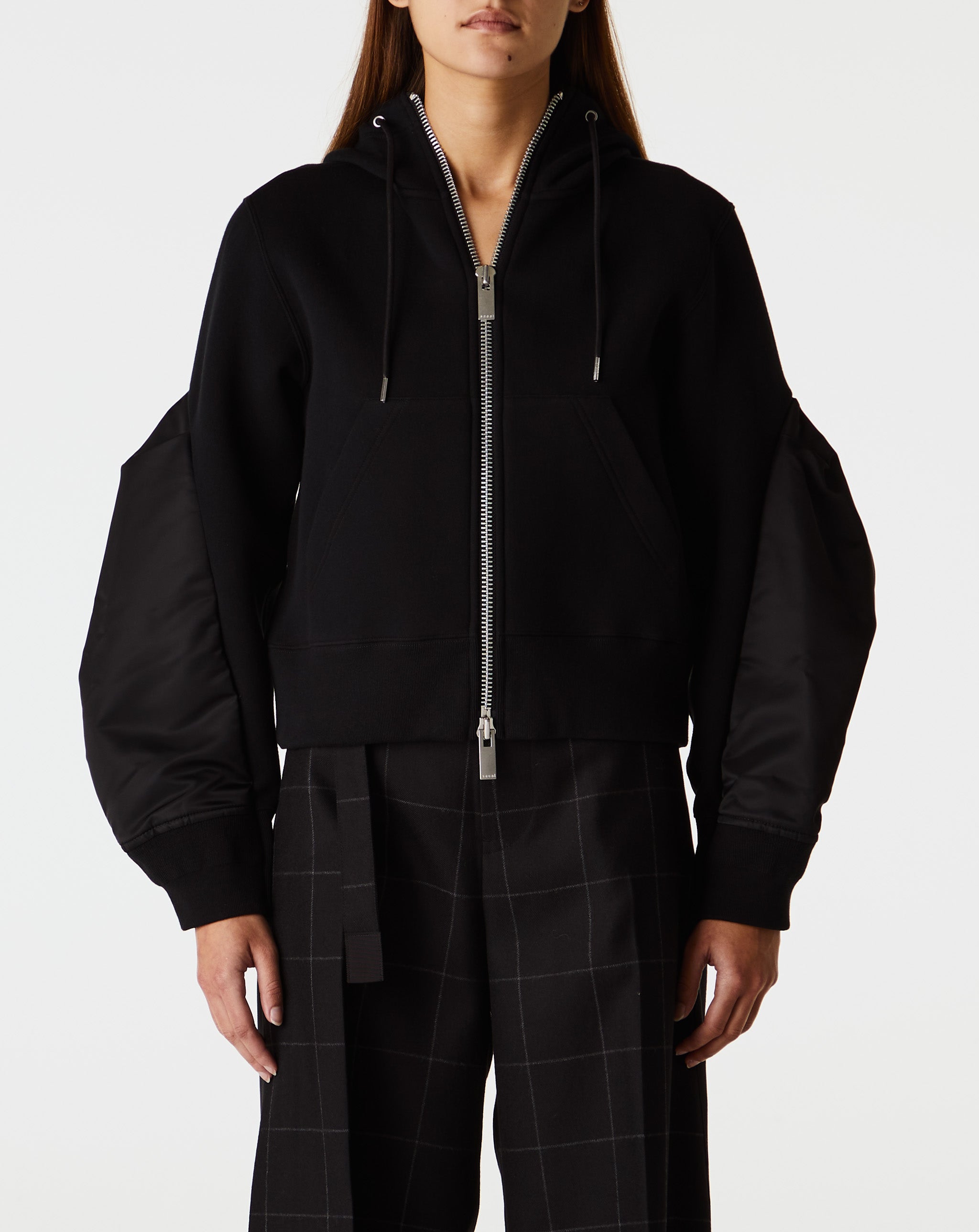 Nylon Twill Sponge Sweat Hoodie