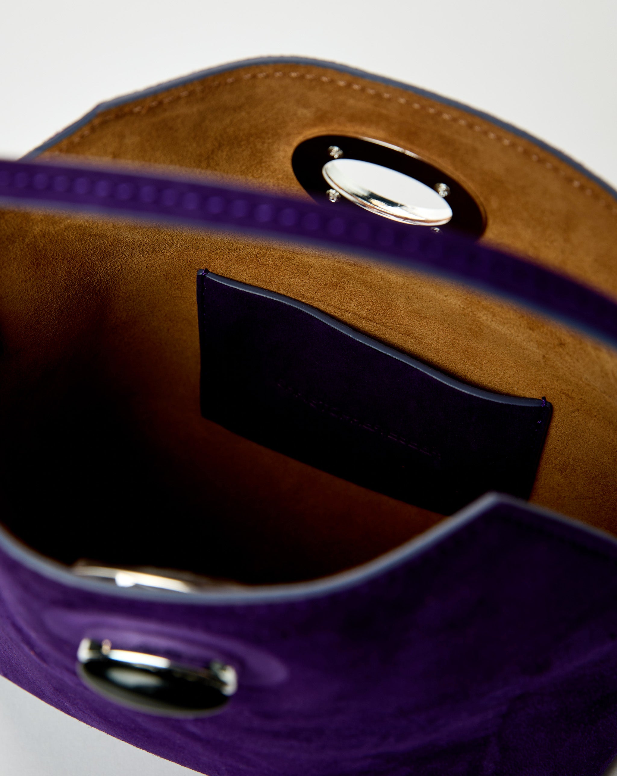Turnlock Suede Mini Shoulder