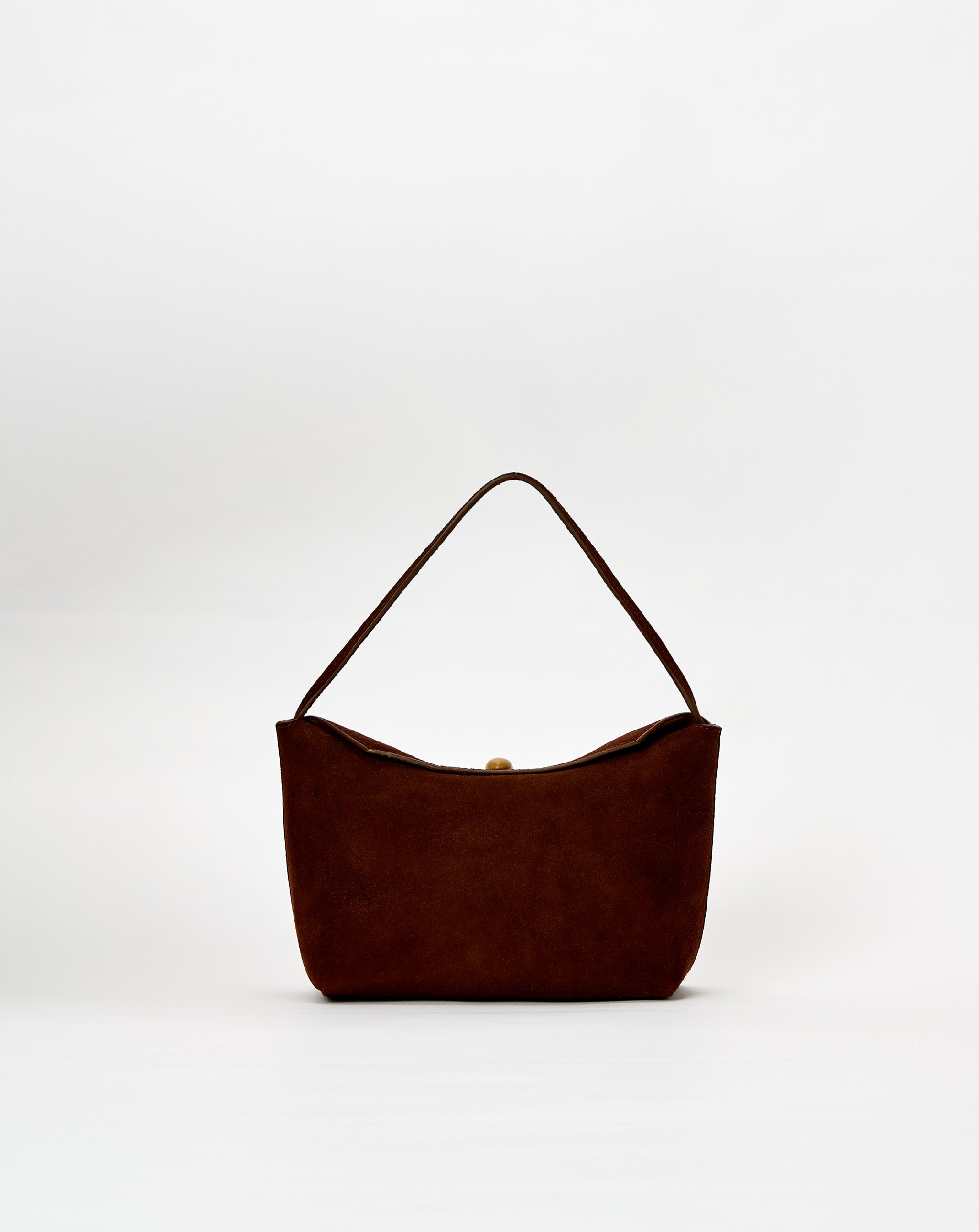 Turnlock Suede Mini Shoulder Bag