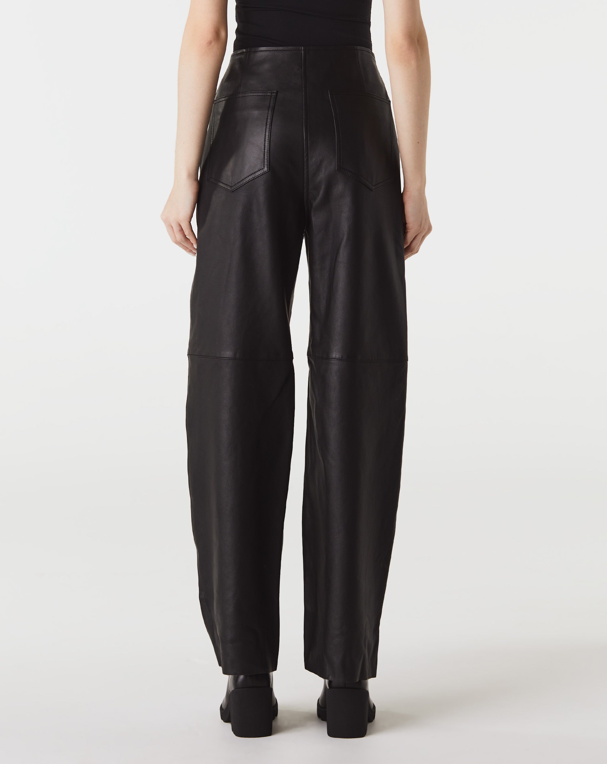 Paneled Leather Trousers