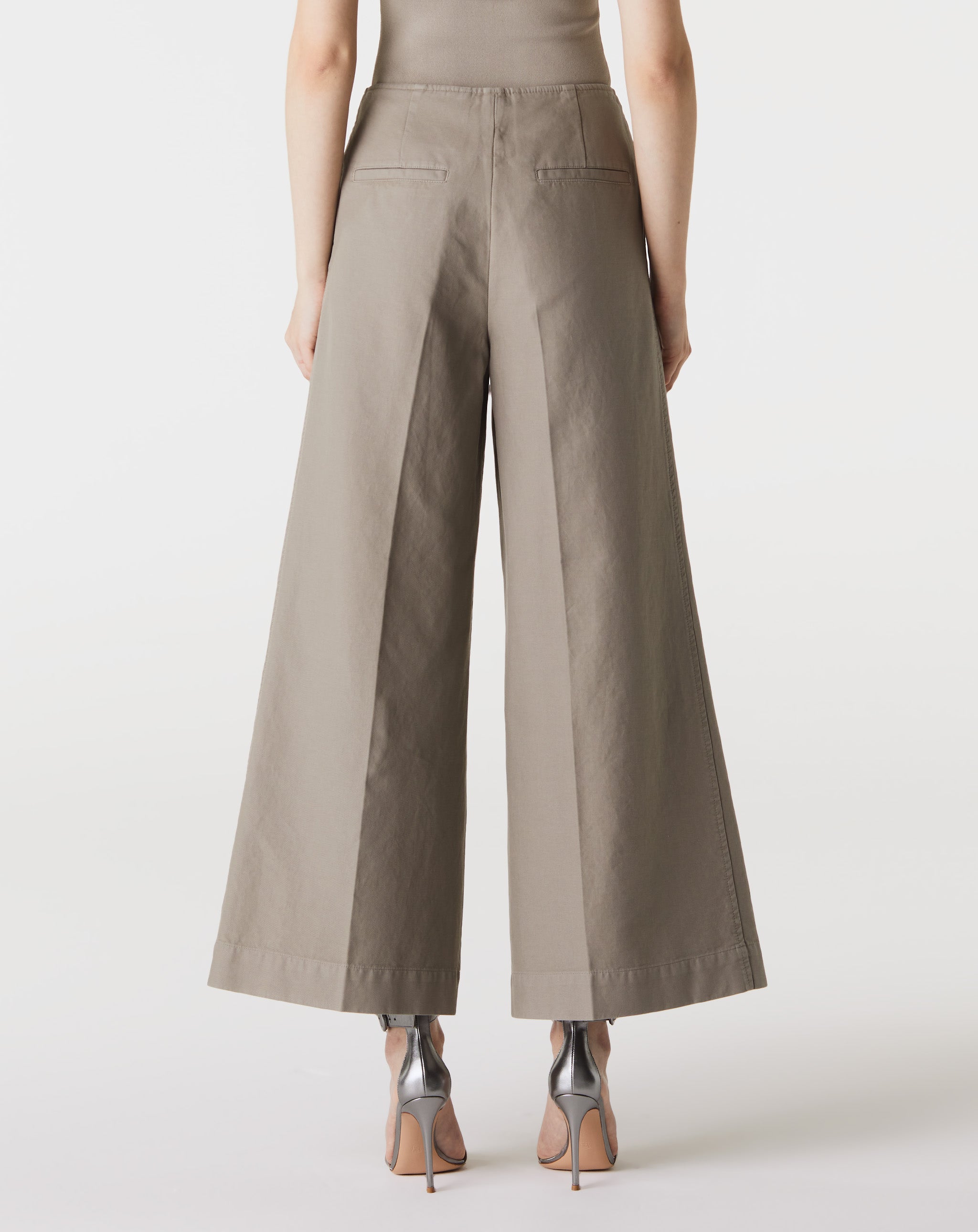 Zip Front Wide Trousers