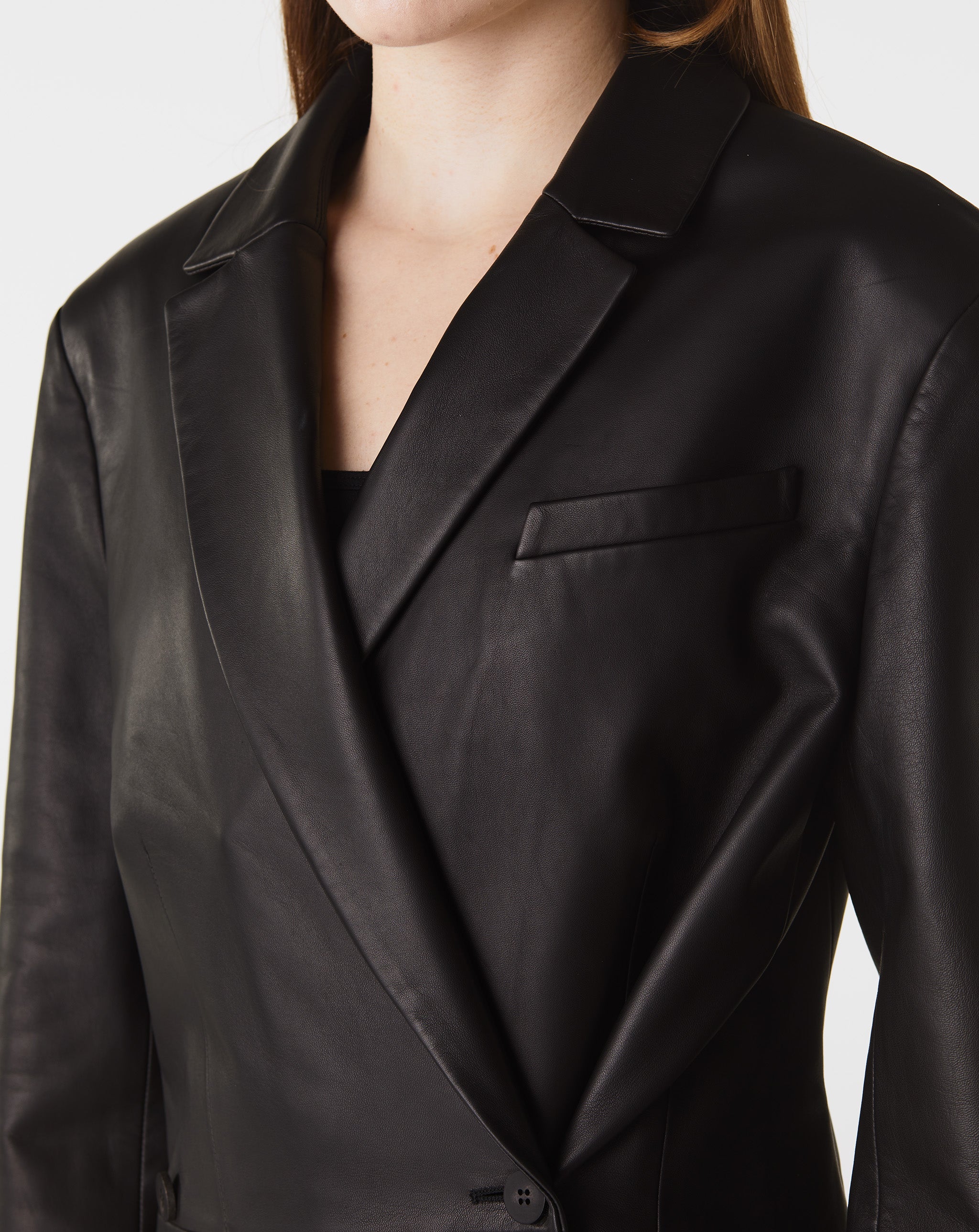 Tibau Leather Blazer
