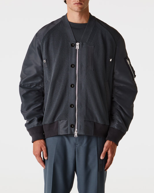 Nylon Twill X Knit Blouson