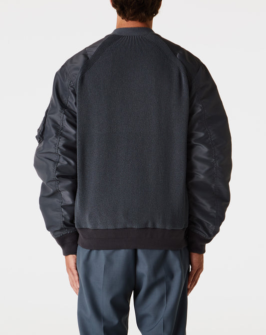 Nylon Twill X Knit Blouson